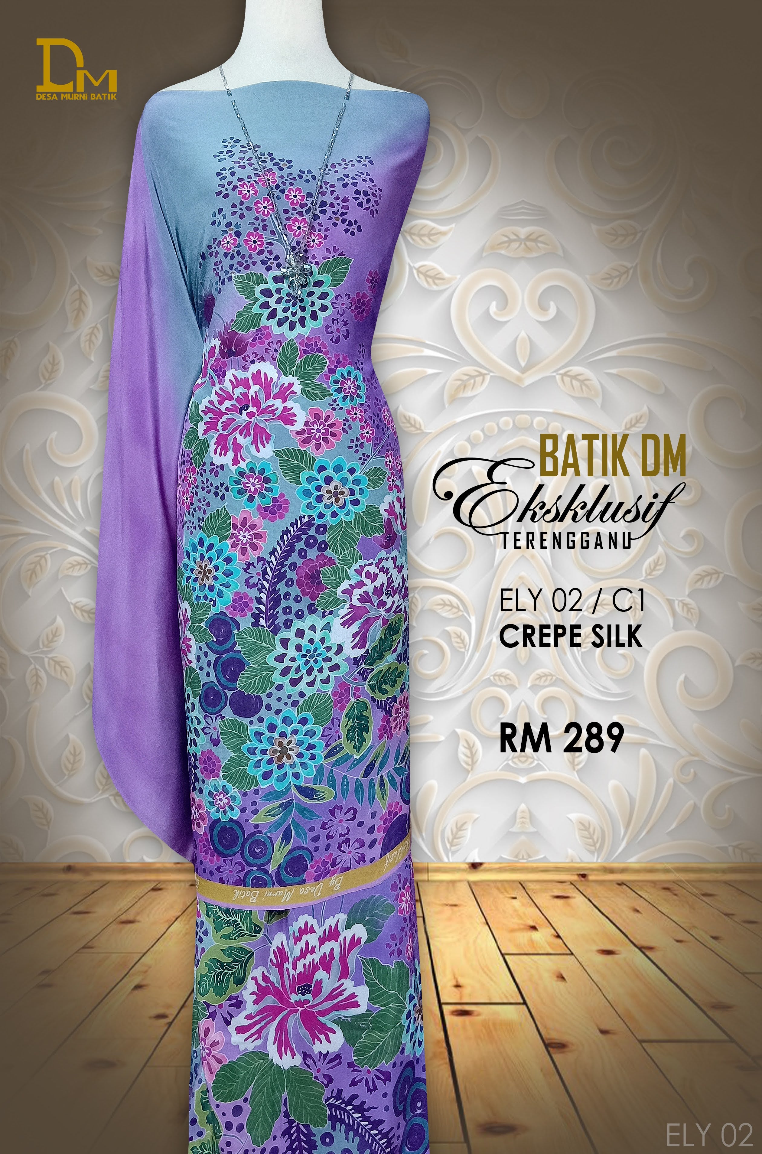 BATIK DM EKSKLUSIF TERENGGANU CREPE SILK ELY 02