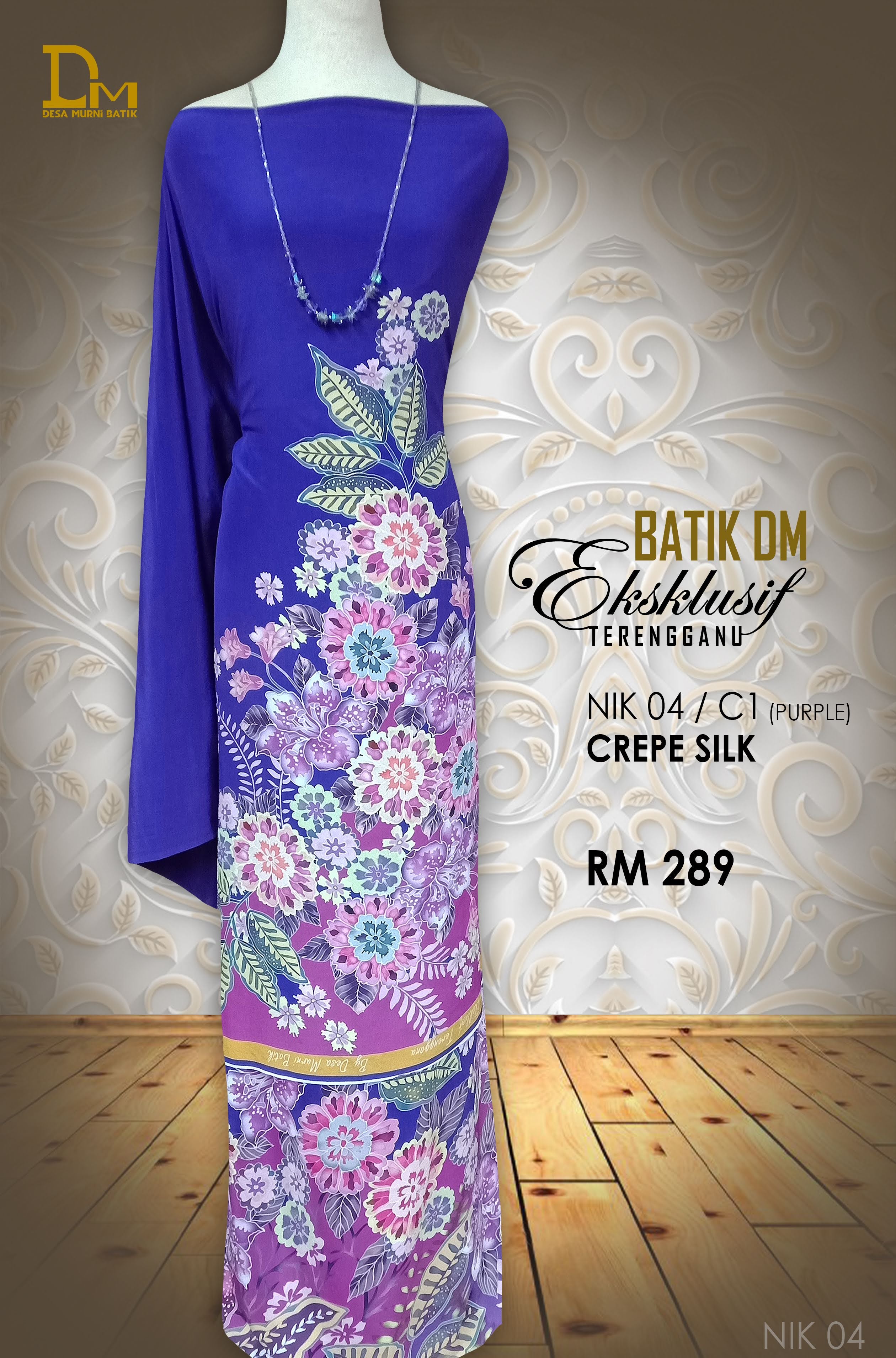BATIK DM EKSKLUSIF TERENGGANU CREPE SILK NIK 04