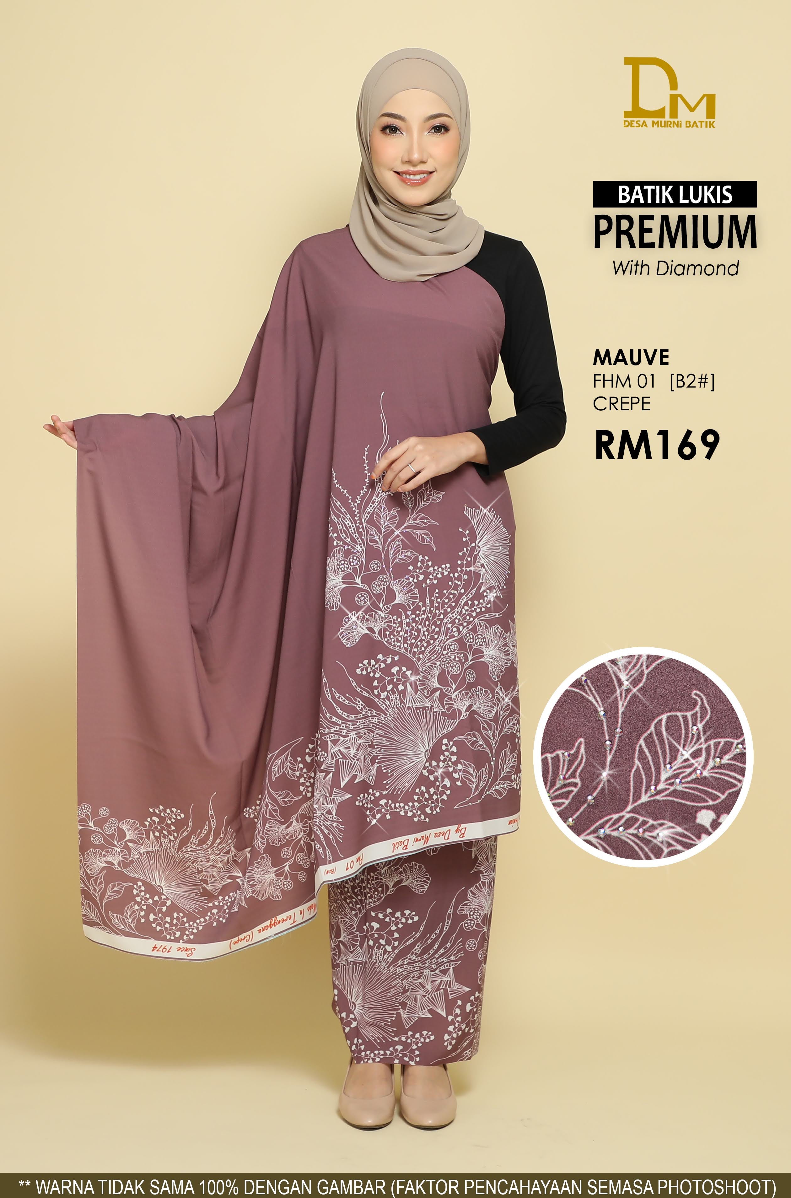 BATIK LUKIS PREMIUM WITH DIAMOND CREPE FHM 01