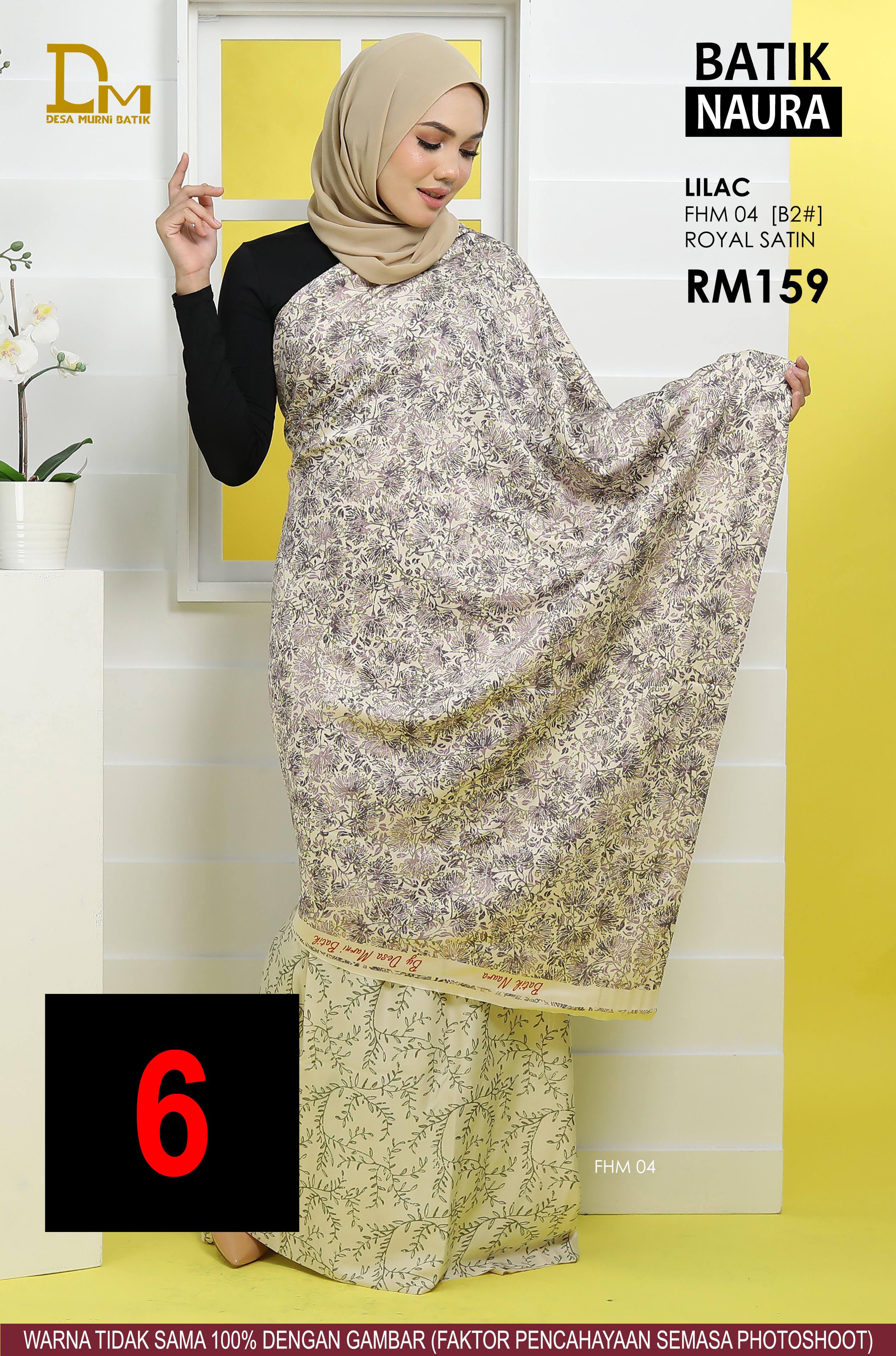 BATIK NAURA ROYAL SATIN FHM 04 LILAC