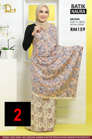 BATIK NAURA ROYAL SATIN FHM 10 BROWN