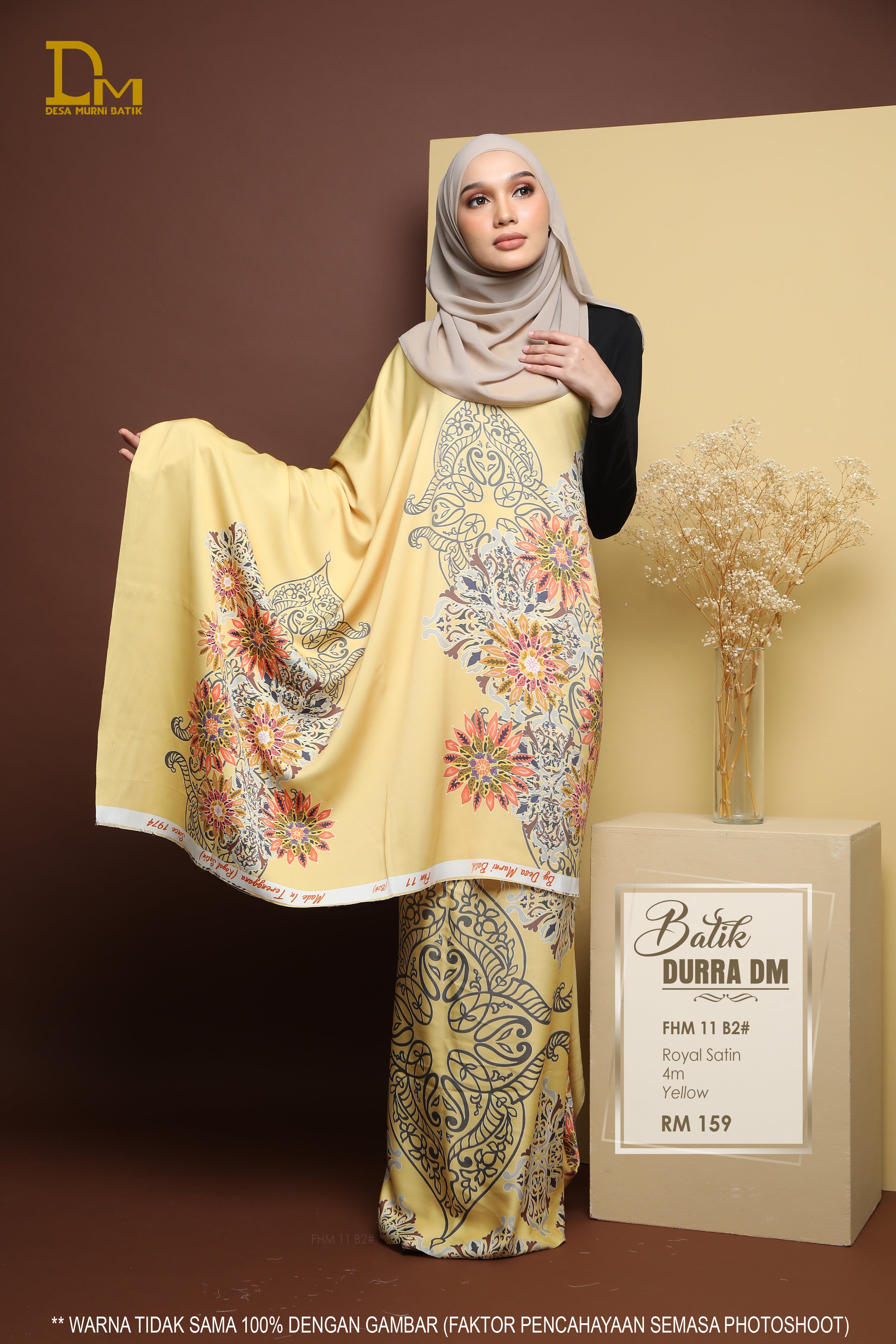 BATIK DURRA FHM 11 ROYAL SATIN YELLOW