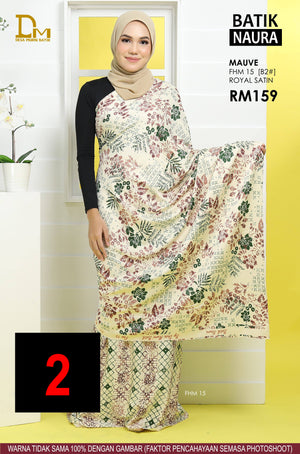 BATIK NAURA ROYAL SATIN FHM 15 MAUVE
