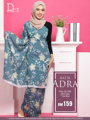 BATIK ANDRA FHM 18 CREPE TEAL BLUE
