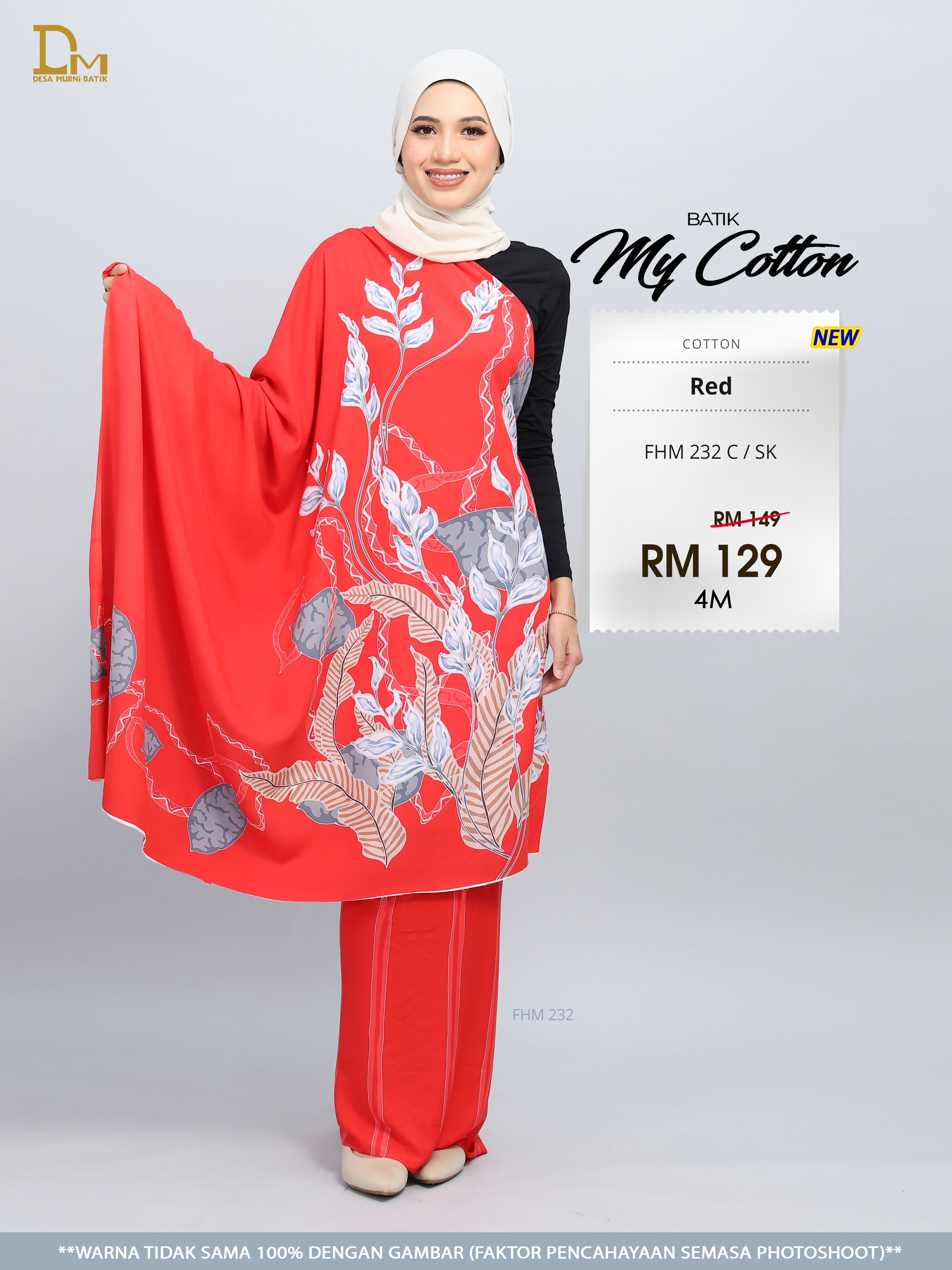 BATIK MY COTTON FHM 232 C / SK RED