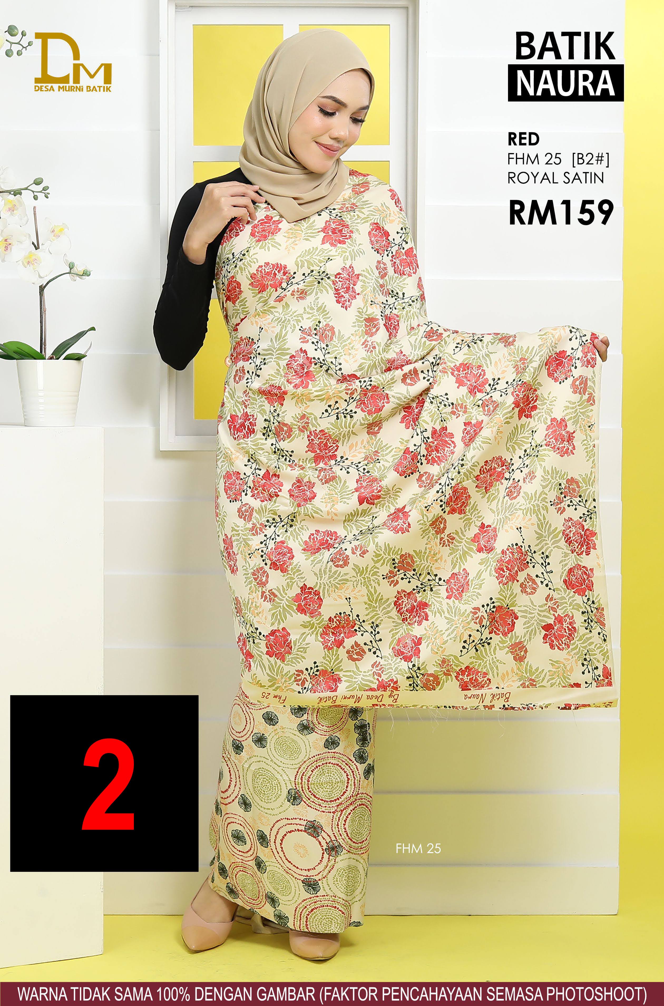 BATIK NAURA ROYAL SATIN FHM 25 RED
