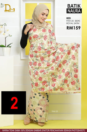 BATIK NAURA ROYAL SATIN FHM 25 RED