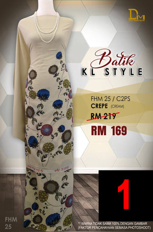 BATIK KL STYLE CREPE FHM 25 CREAM