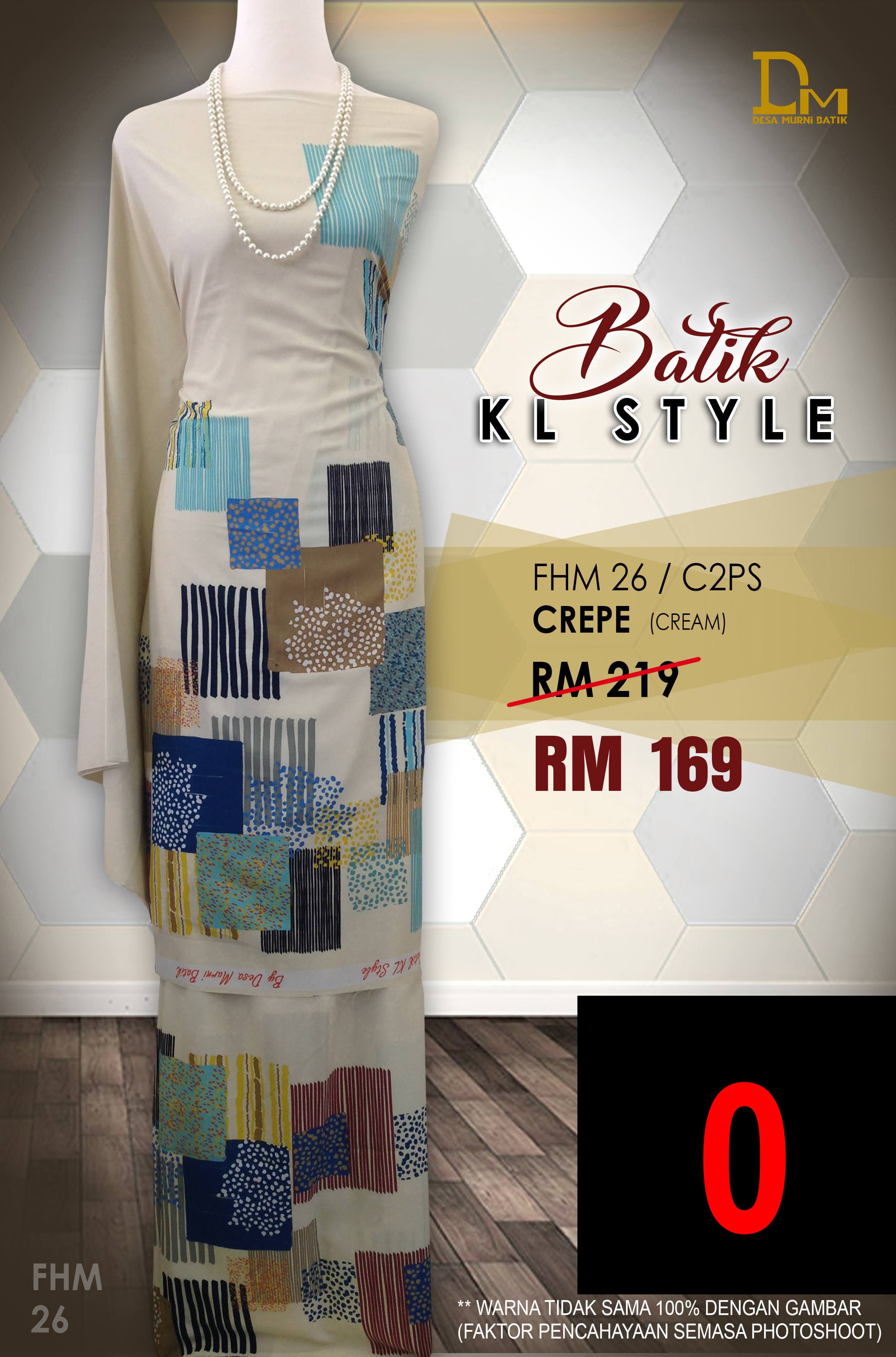 BATIK KL STYLE CREPE FHM 26 CREAM