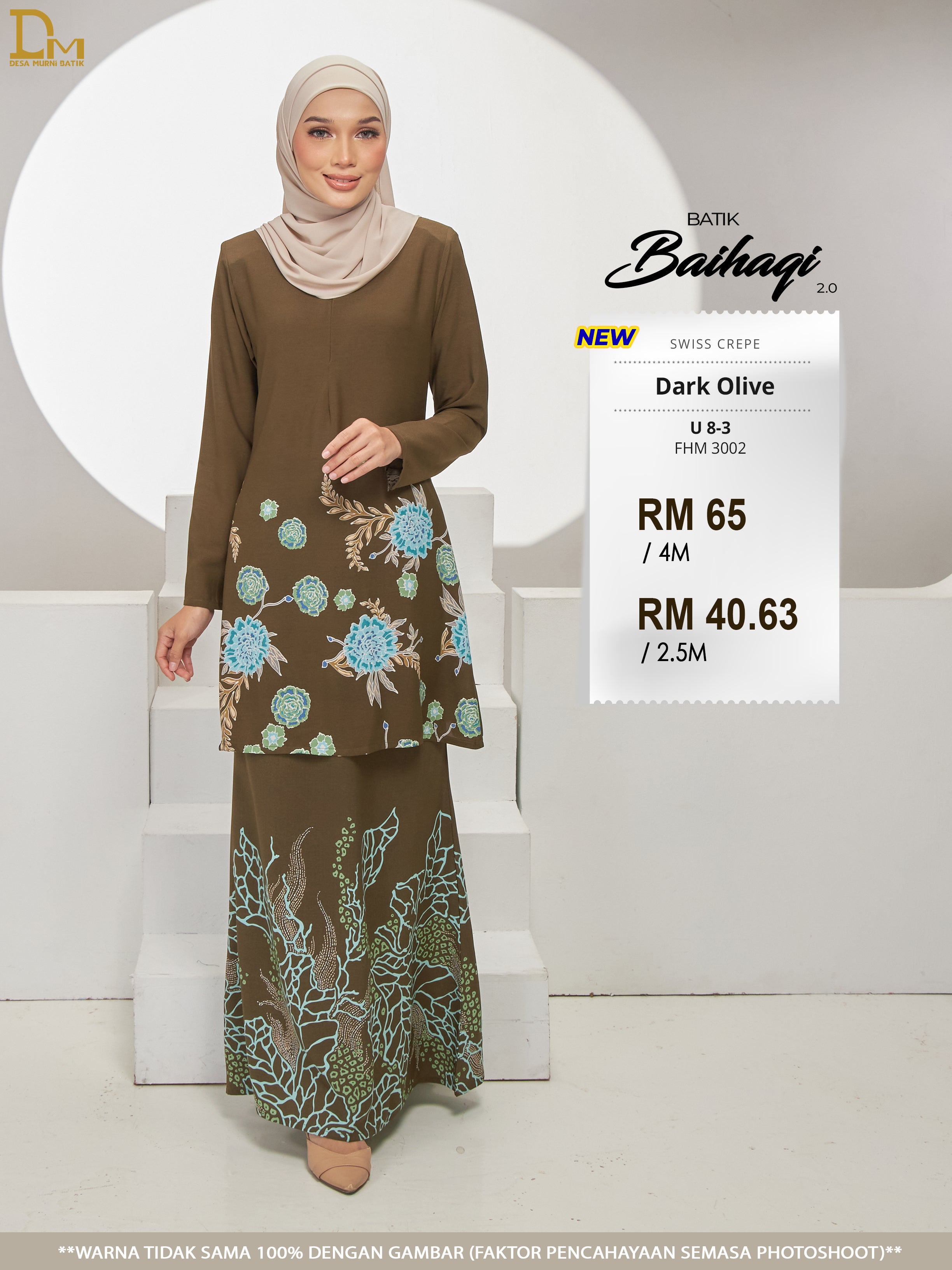 BAIHAQI U 8-3 DARK OLIVE