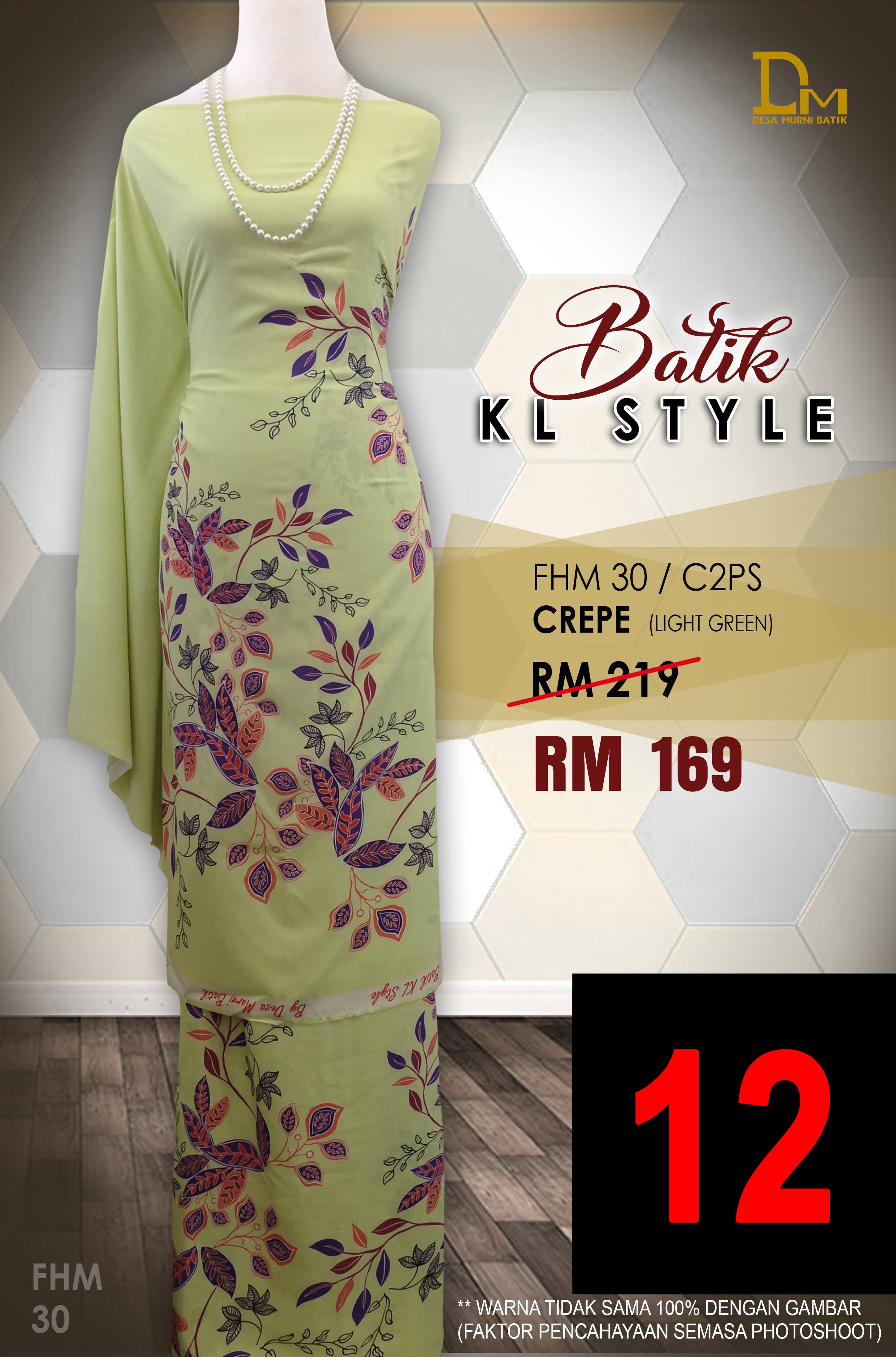BATIK KL STYLE CREPE FHM 30 LIGHT GREEN