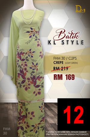 BATIK KL STYLE CREPE FHM 30 LIGHT GREEN