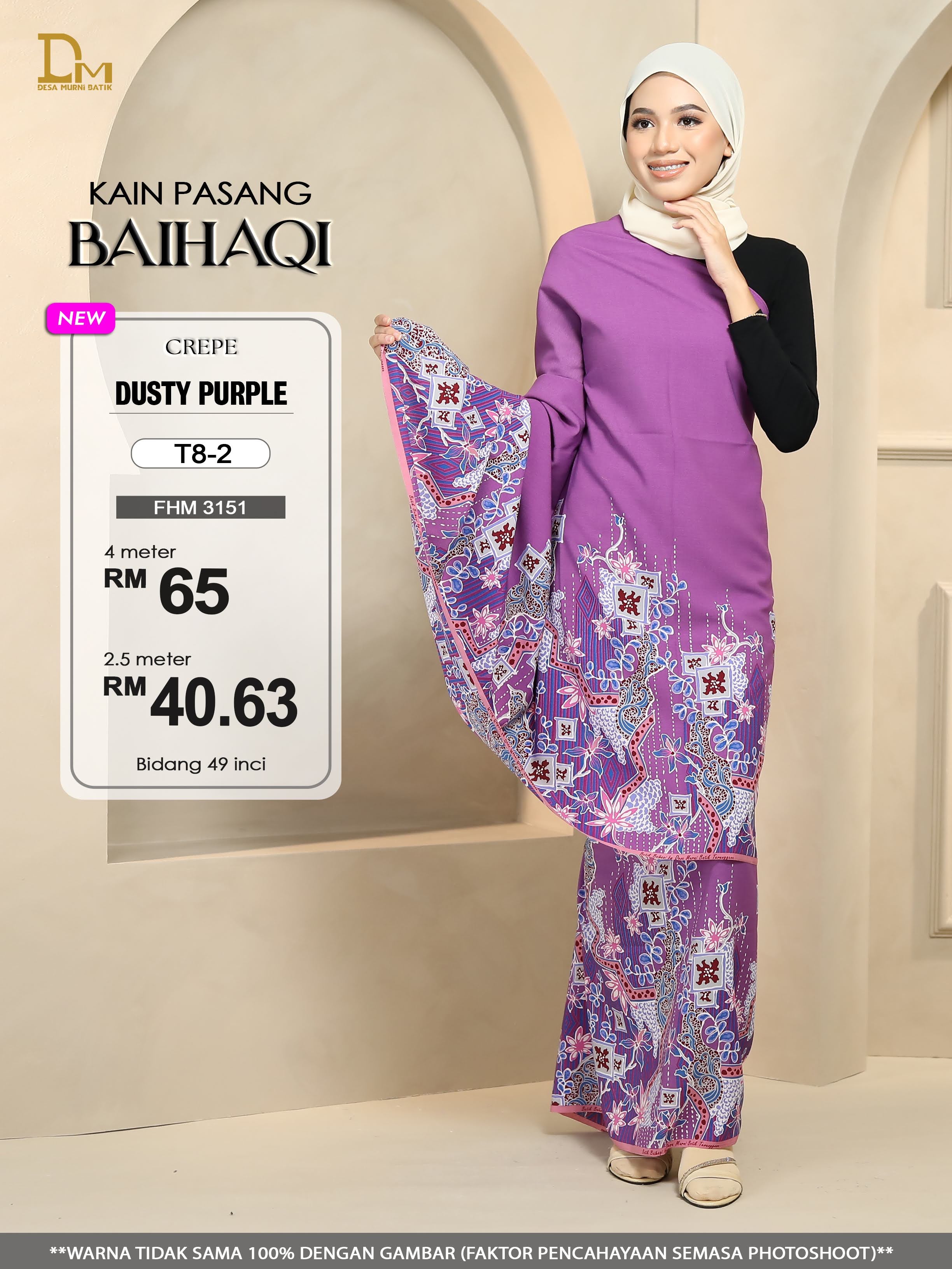 BAIHAQI T 8-2 DUSTY PURPLE