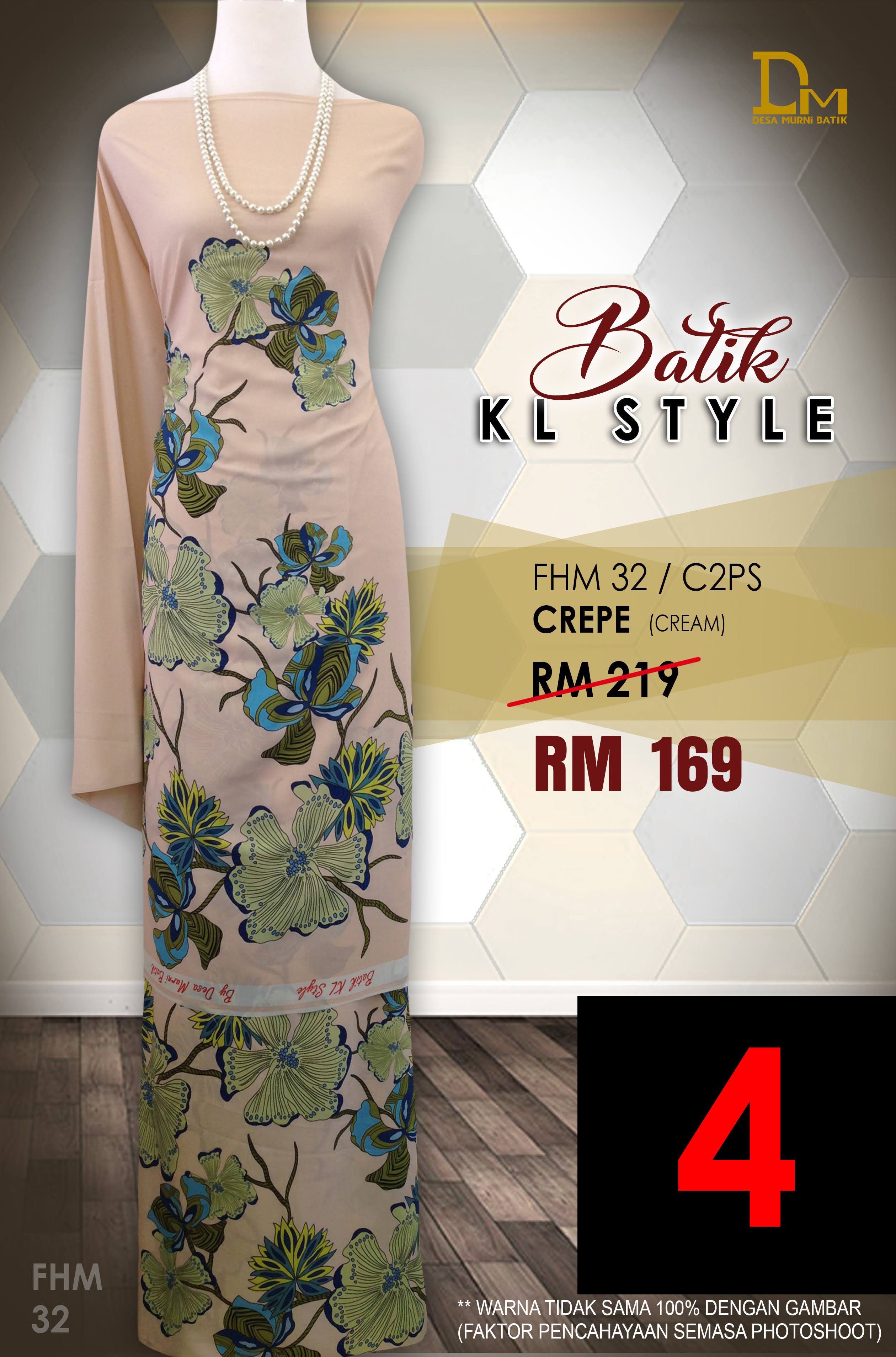 BATIK KL STYLE CREPE FHM 32 CREAM