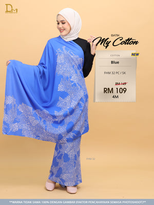BATIK MY COTTON FHM 32 PC / SK BLUE