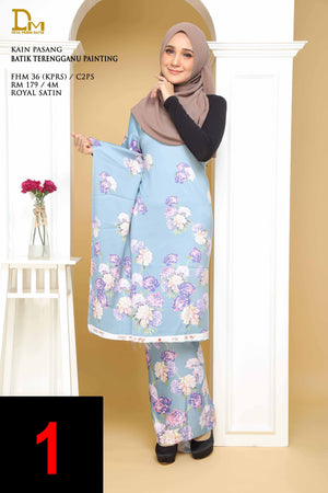 BATIK TERENGGANU PAINTING ROYAL SATIN FHM 36