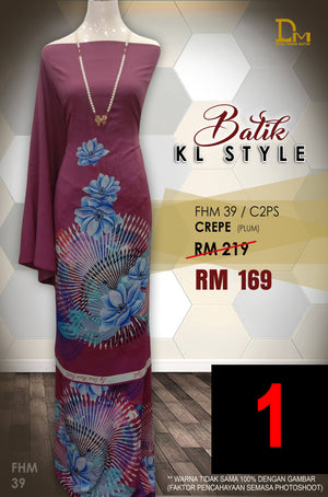 BATIK KL STYLE CREPE FHM 39 PLUM