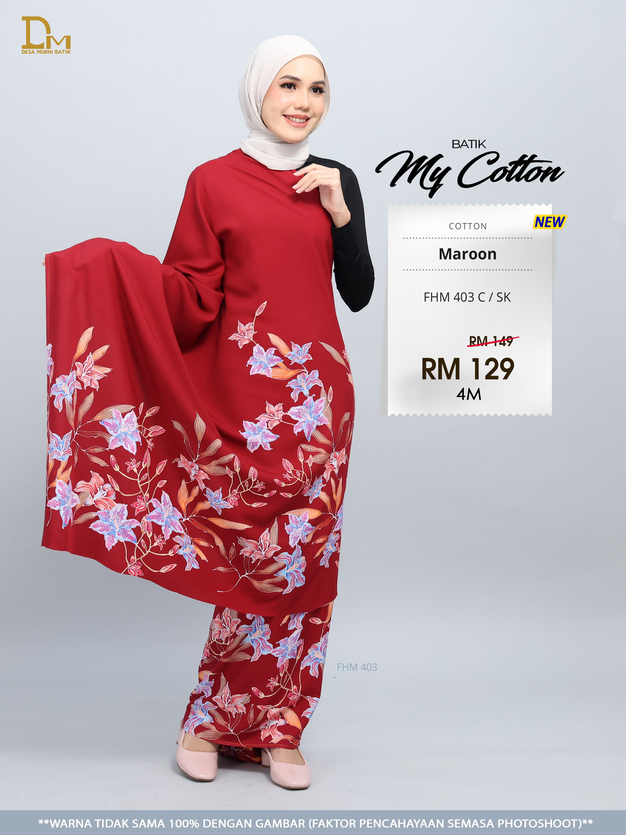 BATIK MY COTTON FHM 403 C / SK MAROON