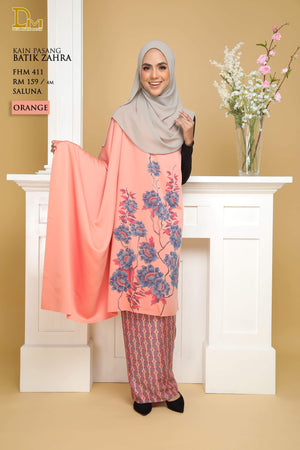 BATIK ZAHRA FHM 411 SALUNA ORANGE