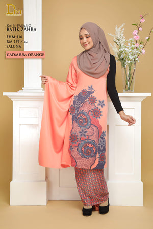 BATIK ZAHRA FHM 416 SALUNA CADMIUM ORANGE
