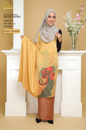 BATIK ZAHRA FHM 417 SALUNA GOLD YELLOW