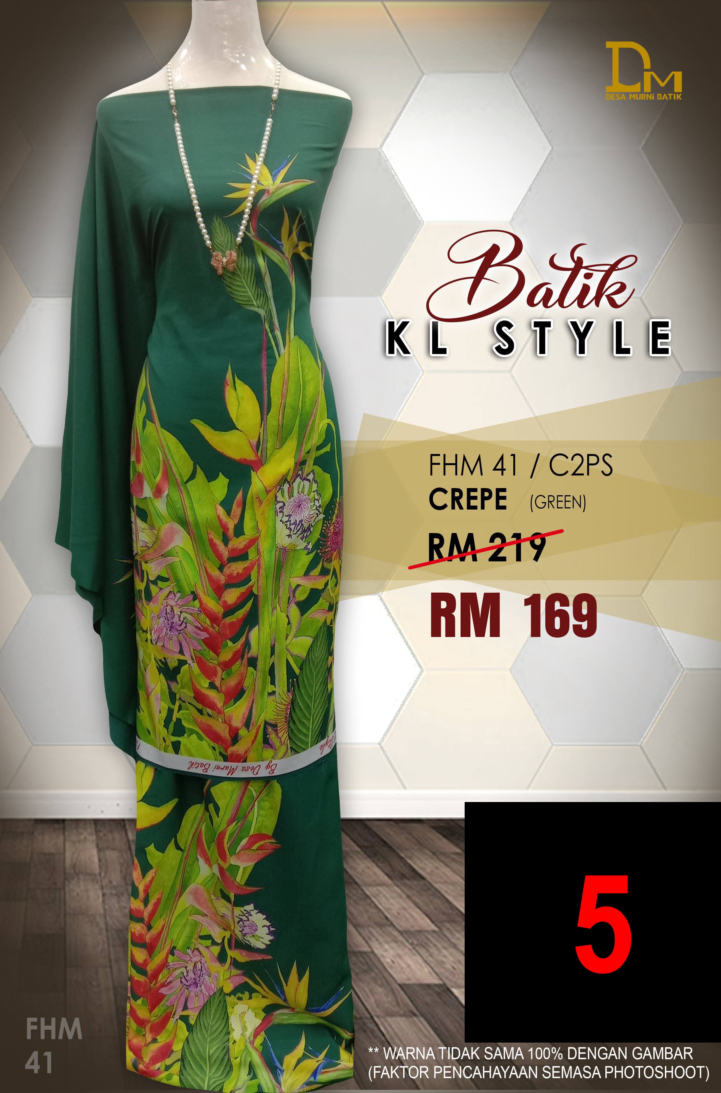 BATIK KL STYLE CREPE FHM 41 GREEN