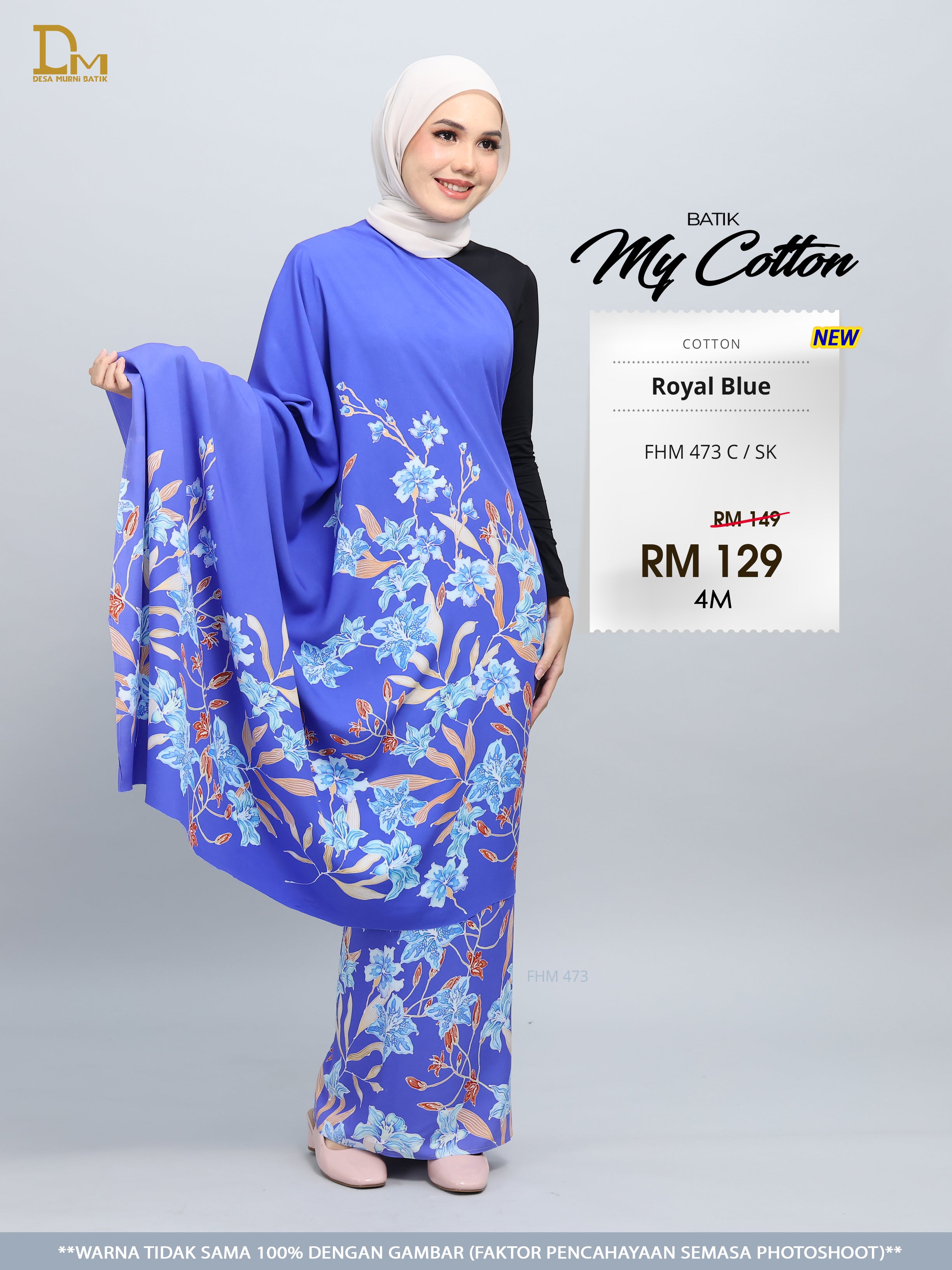 BATIK MY COTTON FHM 473 C / SK ROYAL BLUE