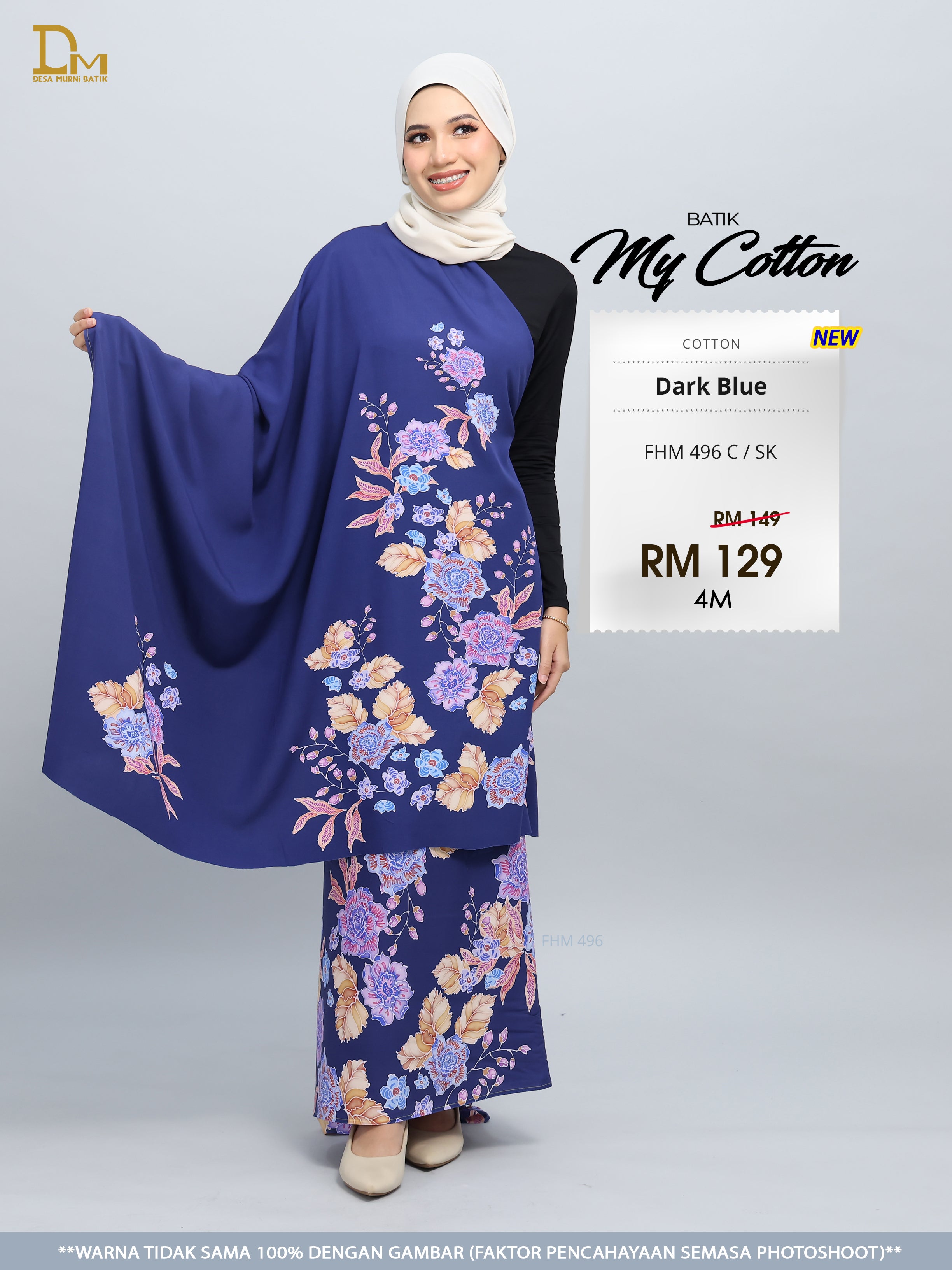 BATIK MY COTTON FHM 496 C / SK DARK BLUE