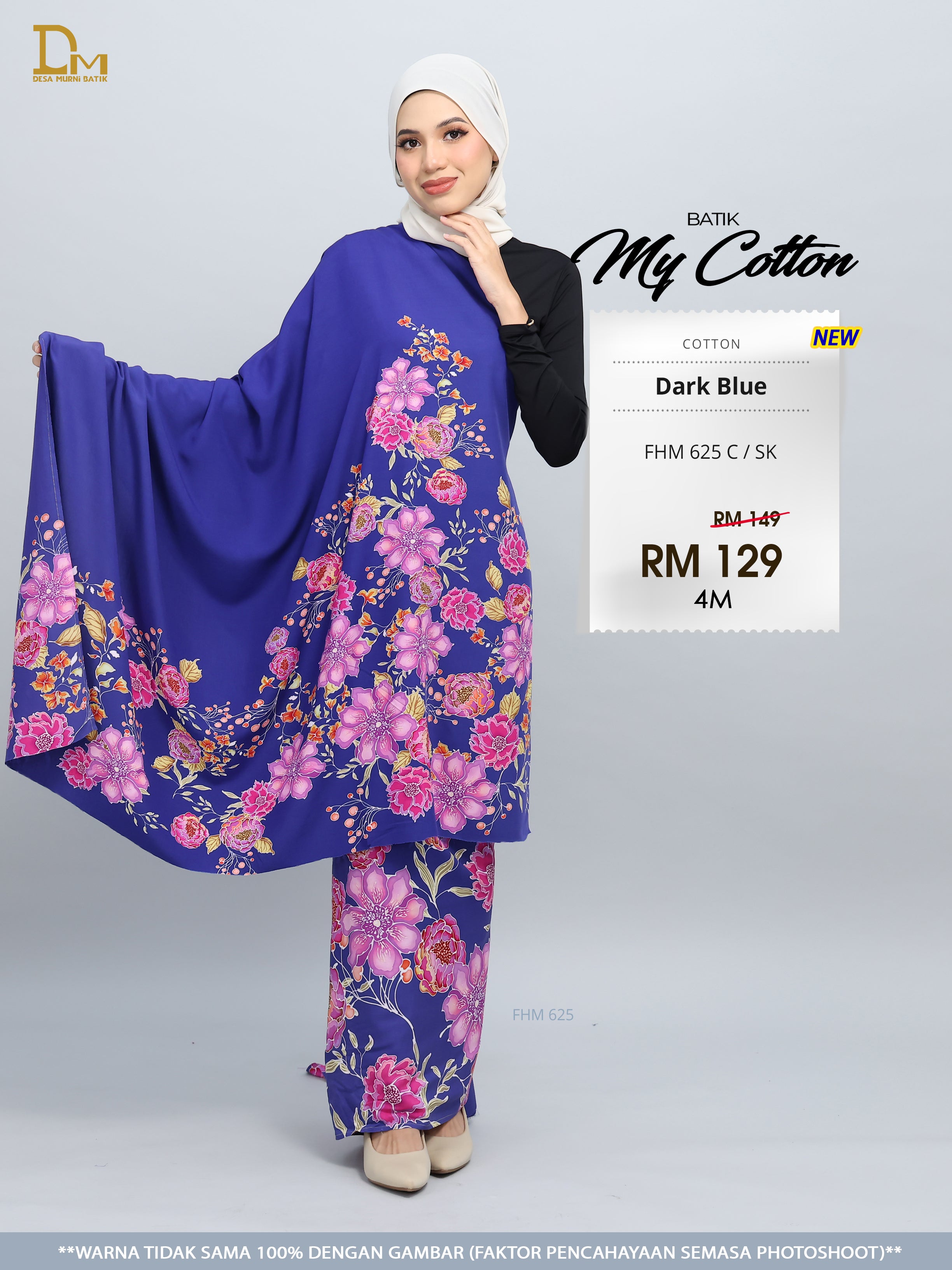 BATIK MY COTTON FHM 625 C / SK DARK BLUE