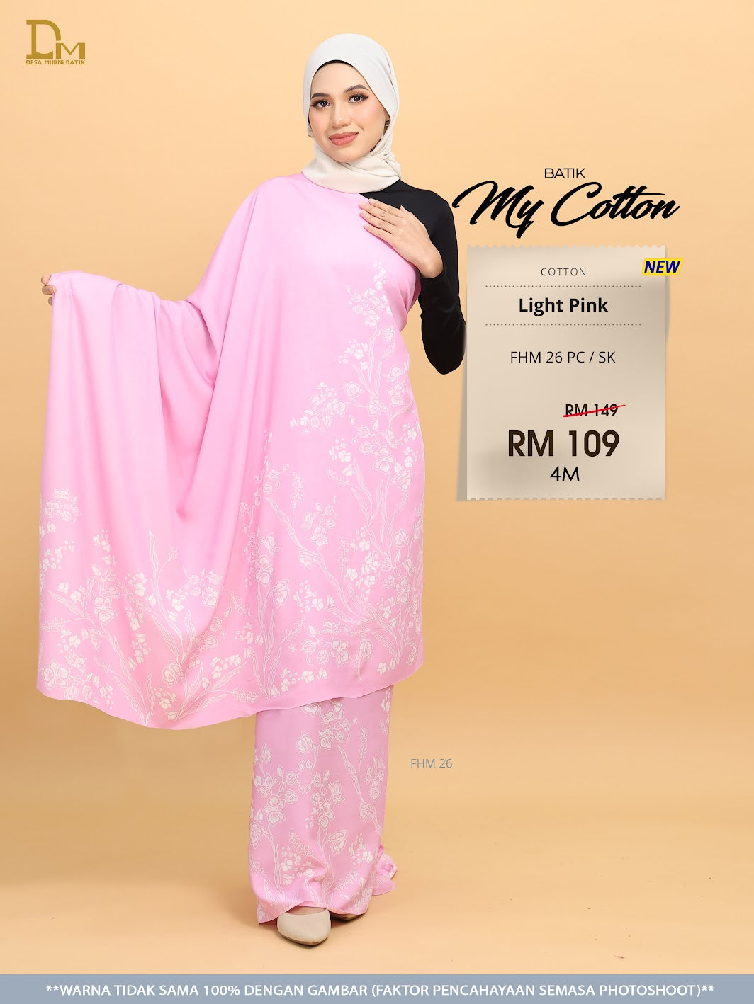 BATIK MY COTTON FHM 26 PC / SK PINK