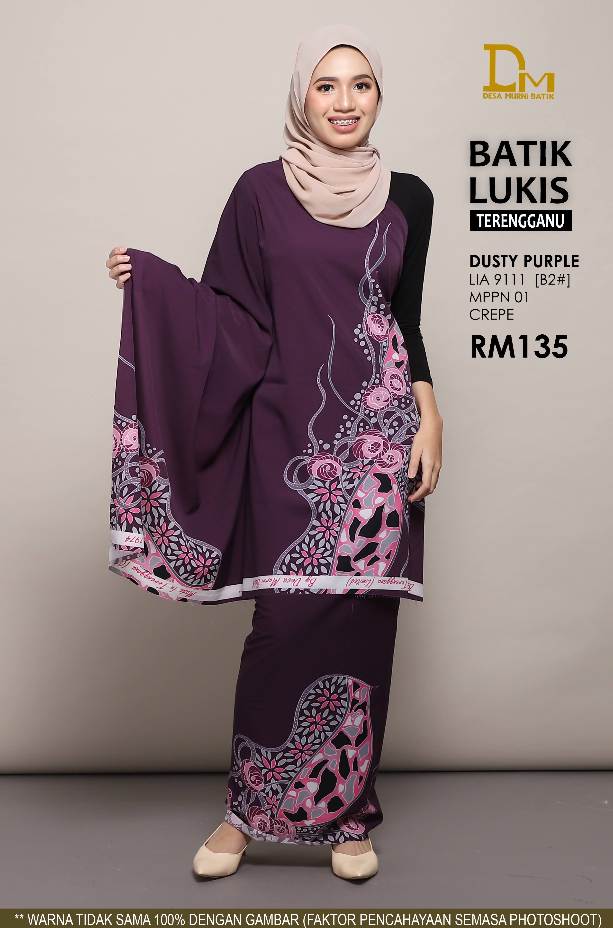 BATIK LUKIS TERENGGANU CREPE LIA 9111