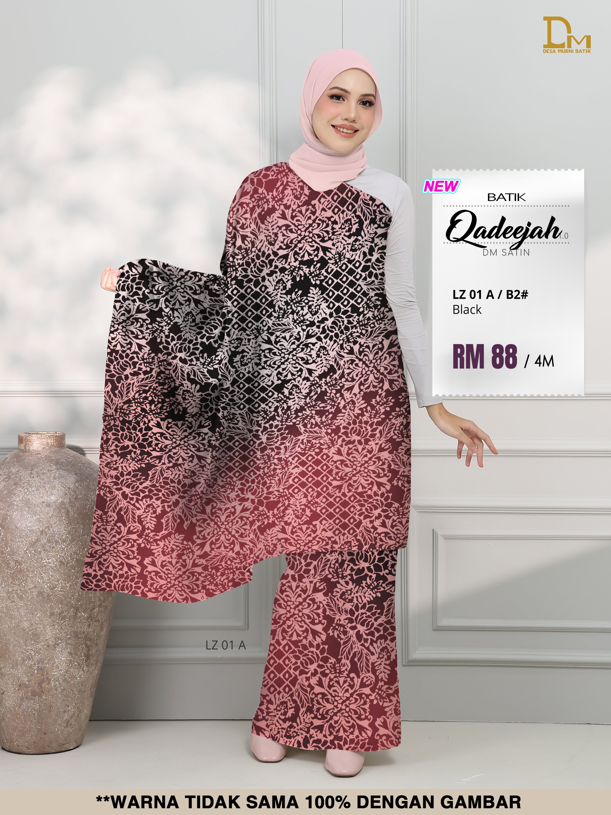 BATIK QADEEJAH SATIN LZ 01 A