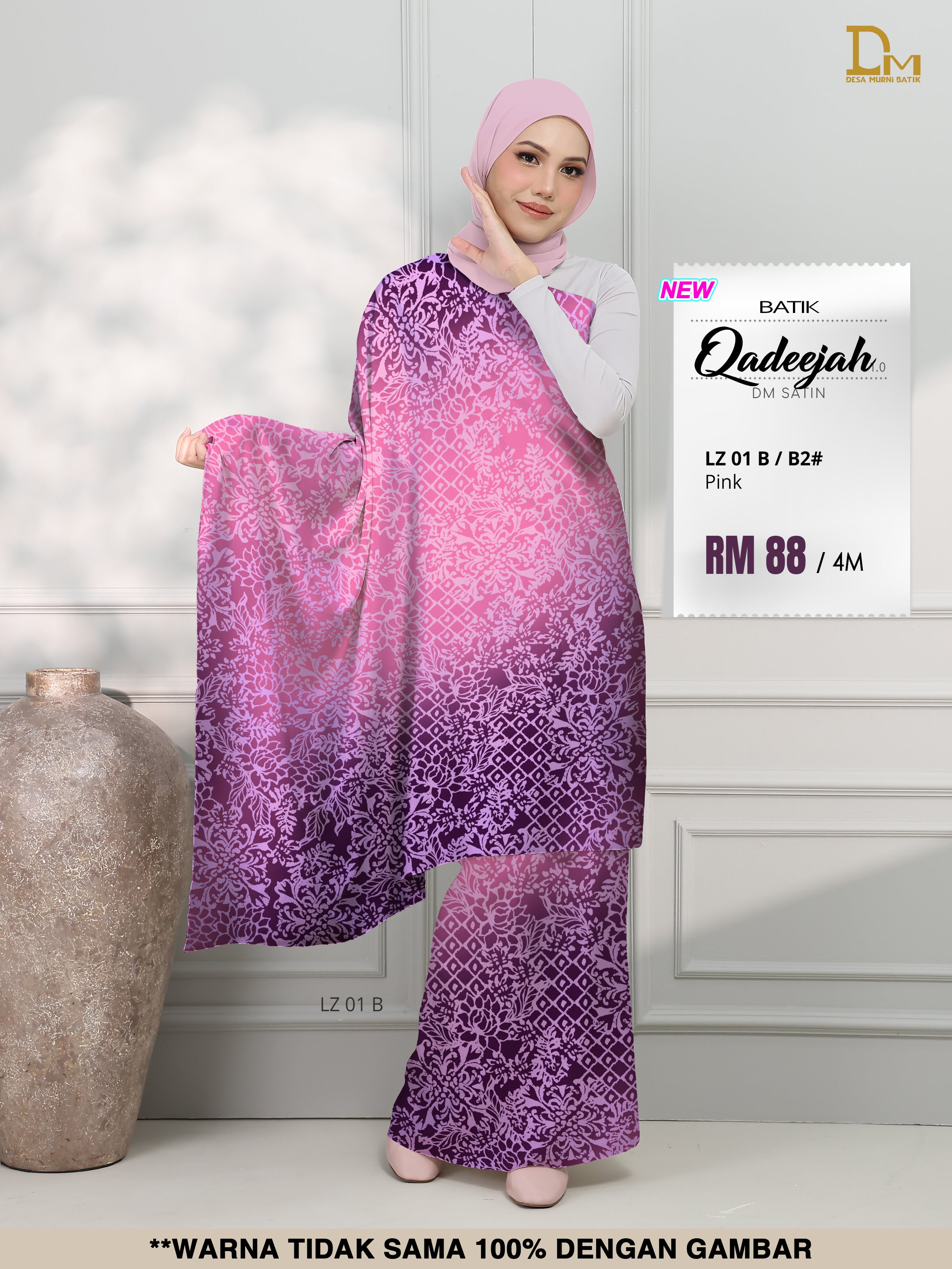 BATIK QADEEJAH SATIN LZ 01 B