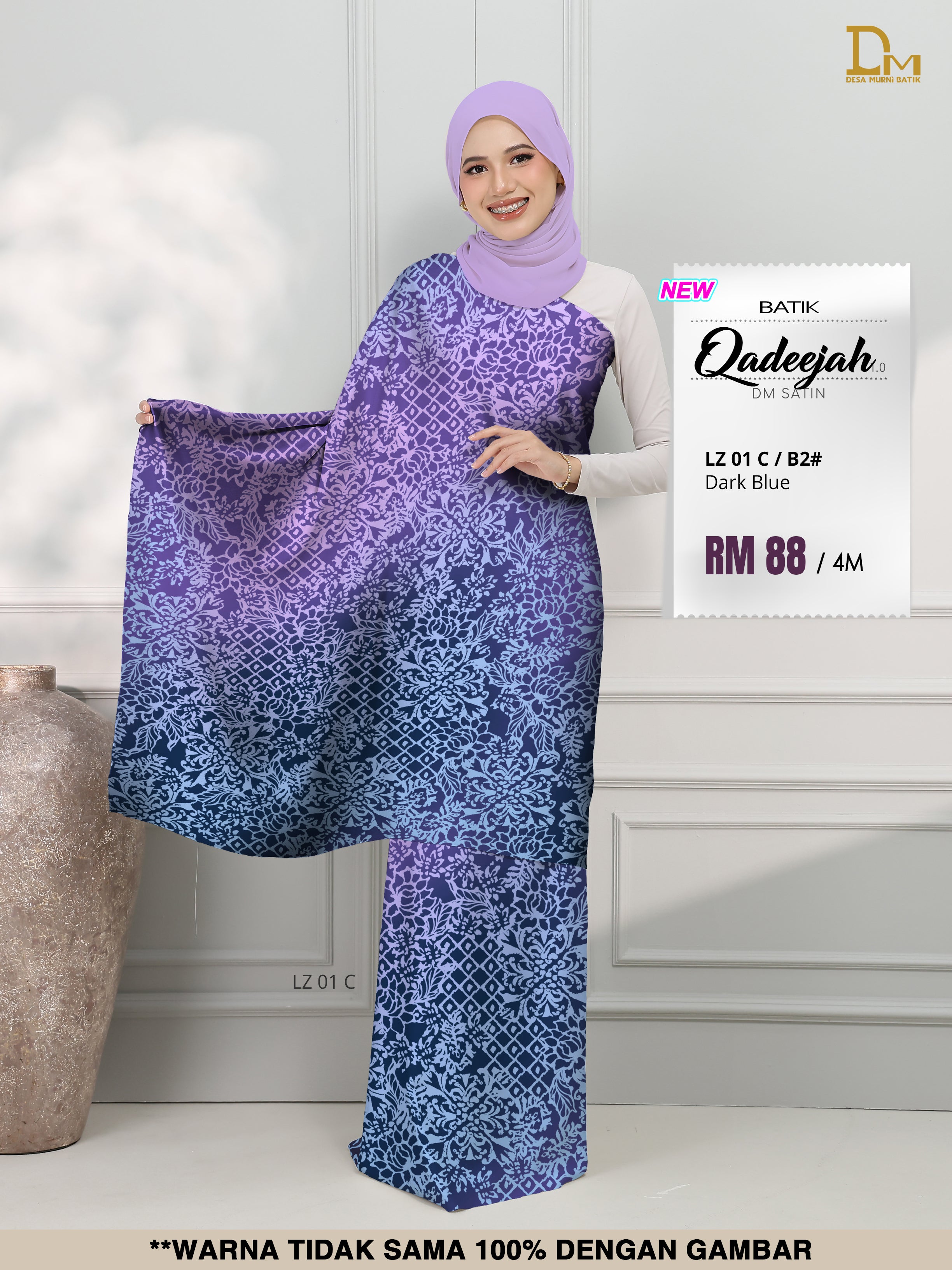 BATIK QADEEJAH SATIN LZ 01 C