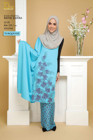 BATIK ZAHRA LZ 02 SALUNA TURQOUISE