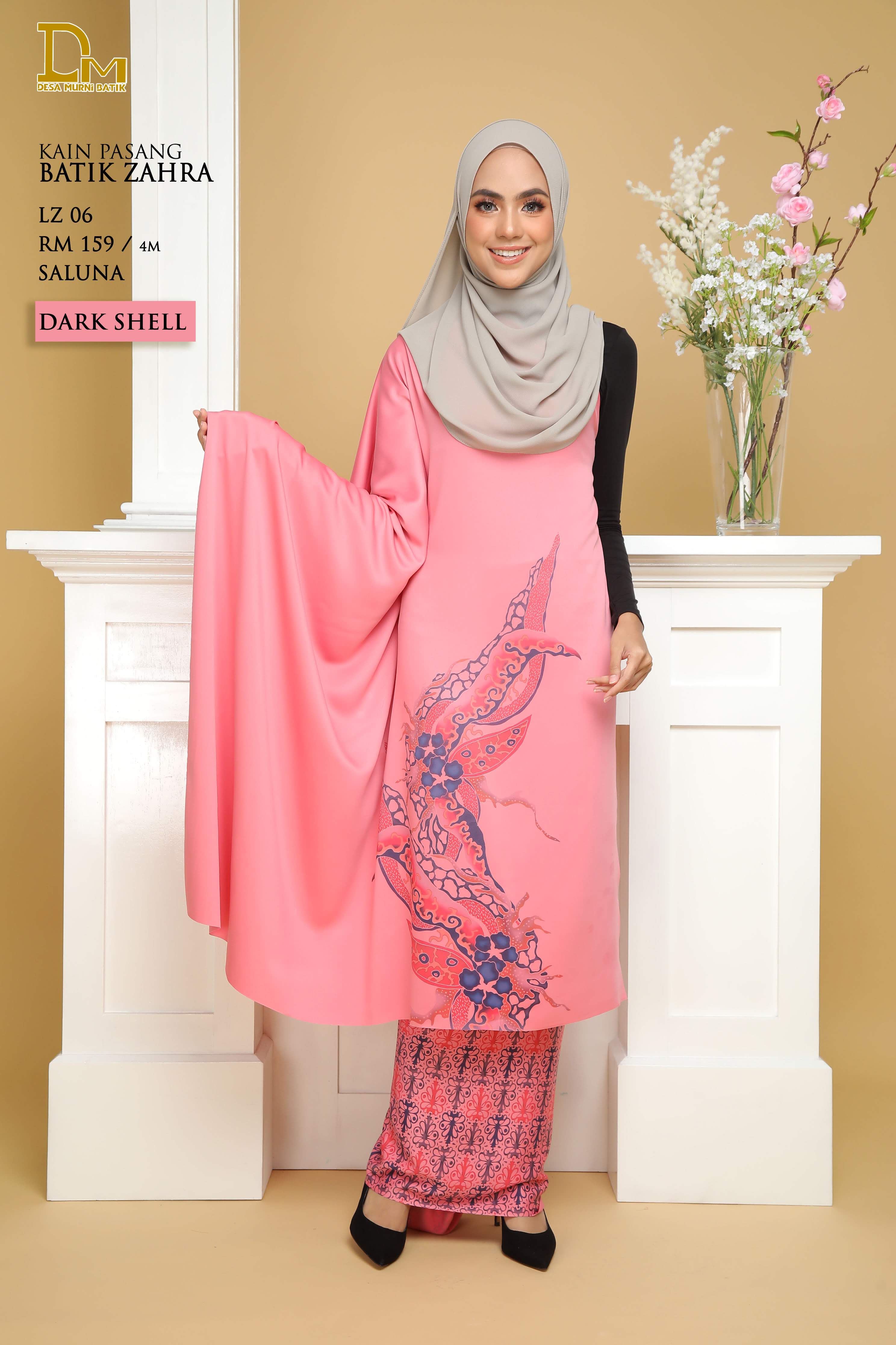 BATIK ZAHRA LZ 06 SALUNA DARK SHELL