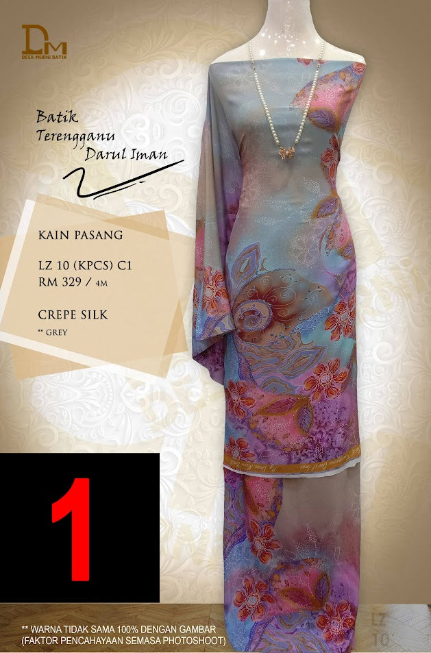 BATIK TERENGGANU DARUL IMAN CREPE SILK LZ 10