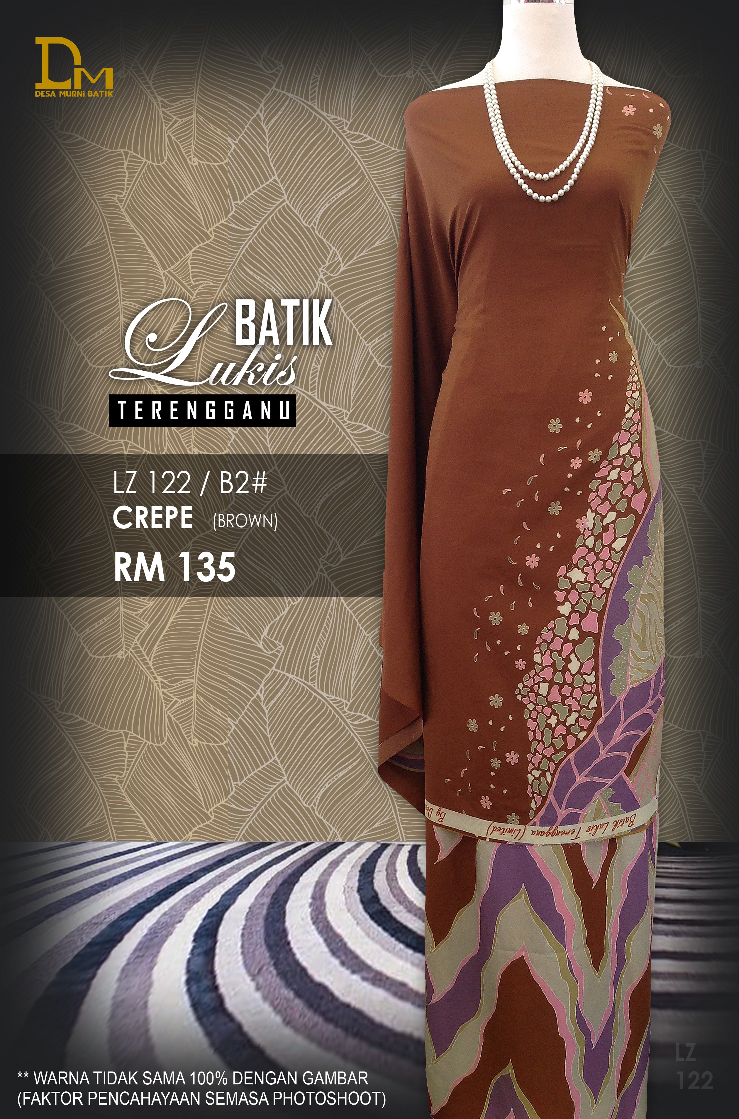 BATIK LUKIS TERENGGANU CREPE LZ 1222