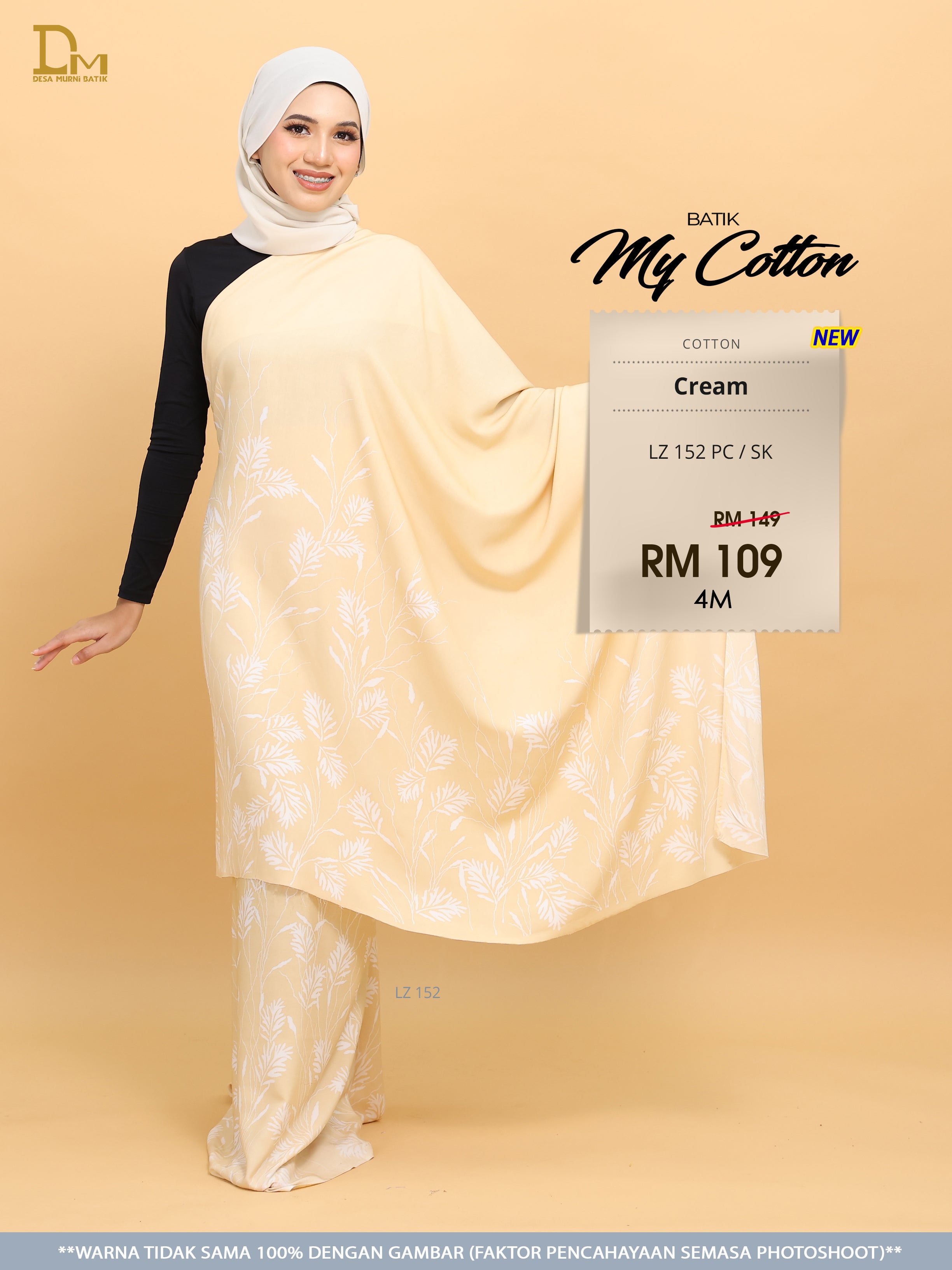 BATIK MY COTTON LZ 152 PC / SK CREAM