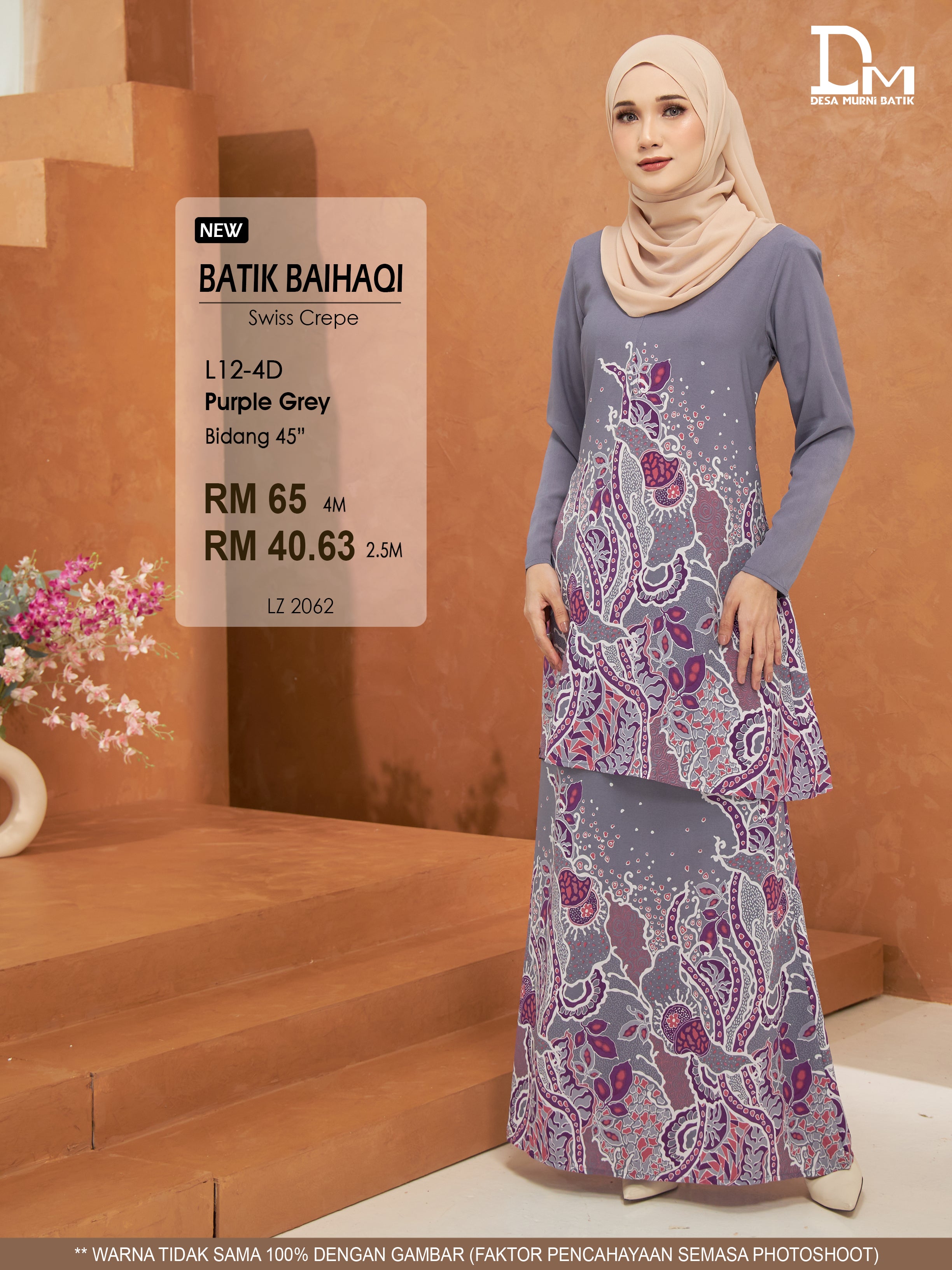 BAIHAQI L 12-4 PURPLE GREY