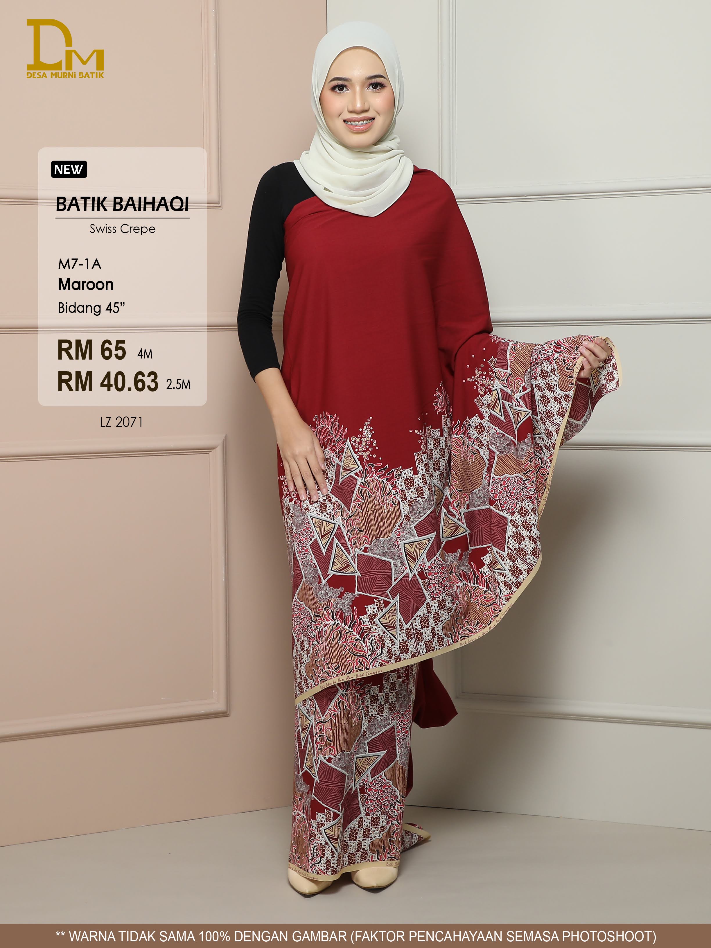 BAIHAQI M 7-1 MAROON