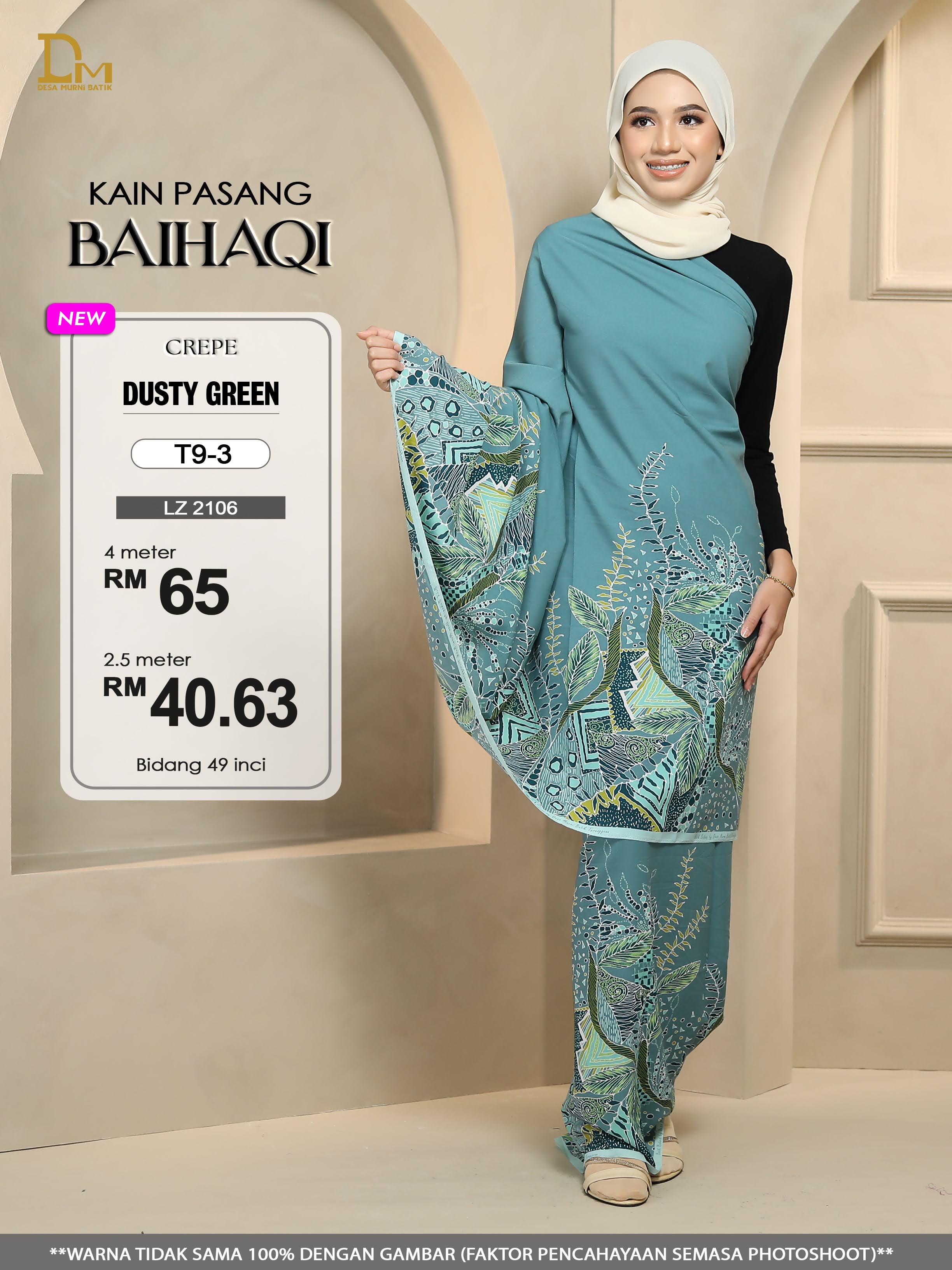 BAIHAQI T 9-3 DUSTY GREEN