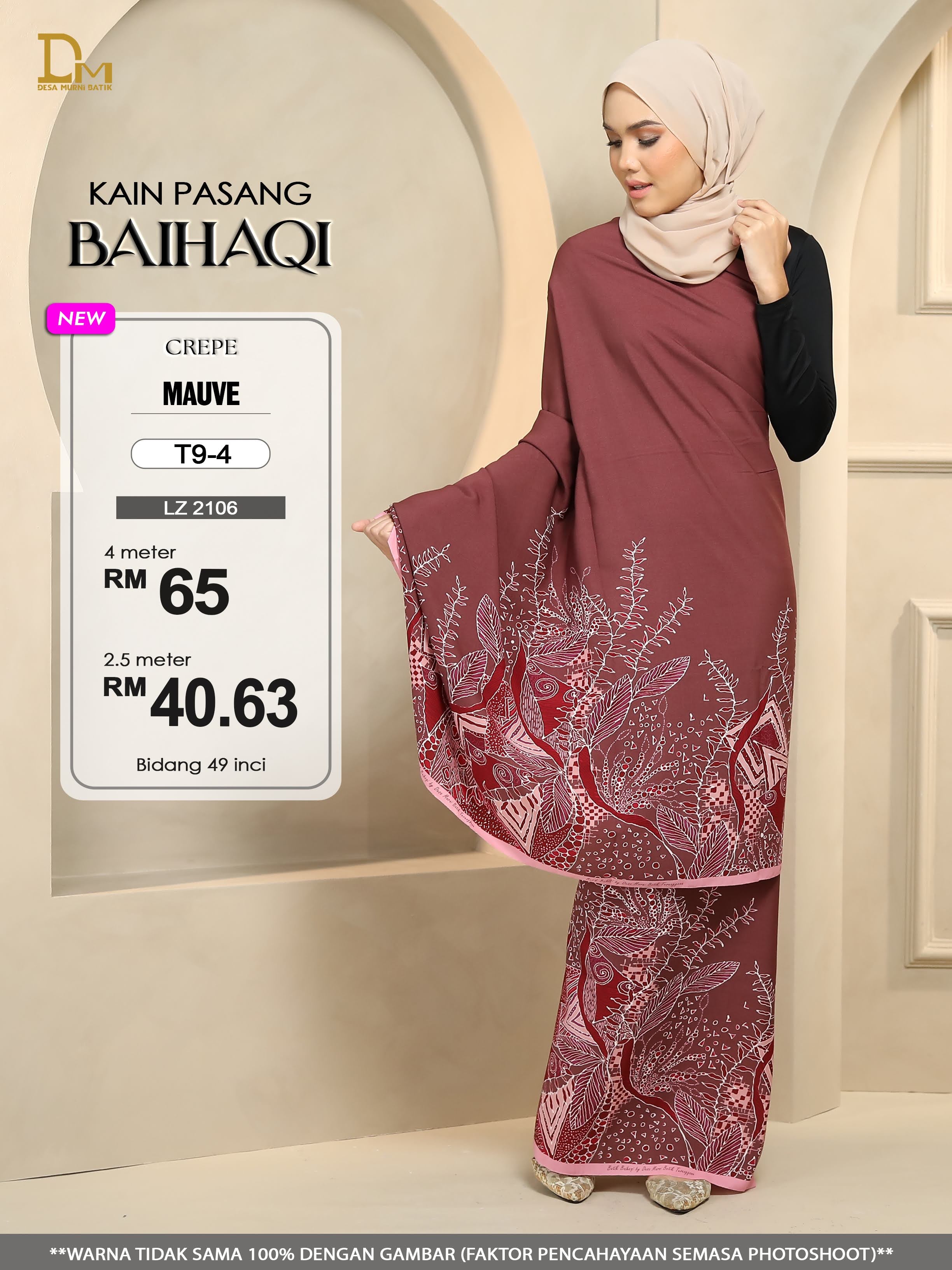 BAIHAQI T 9-4 MAUVE