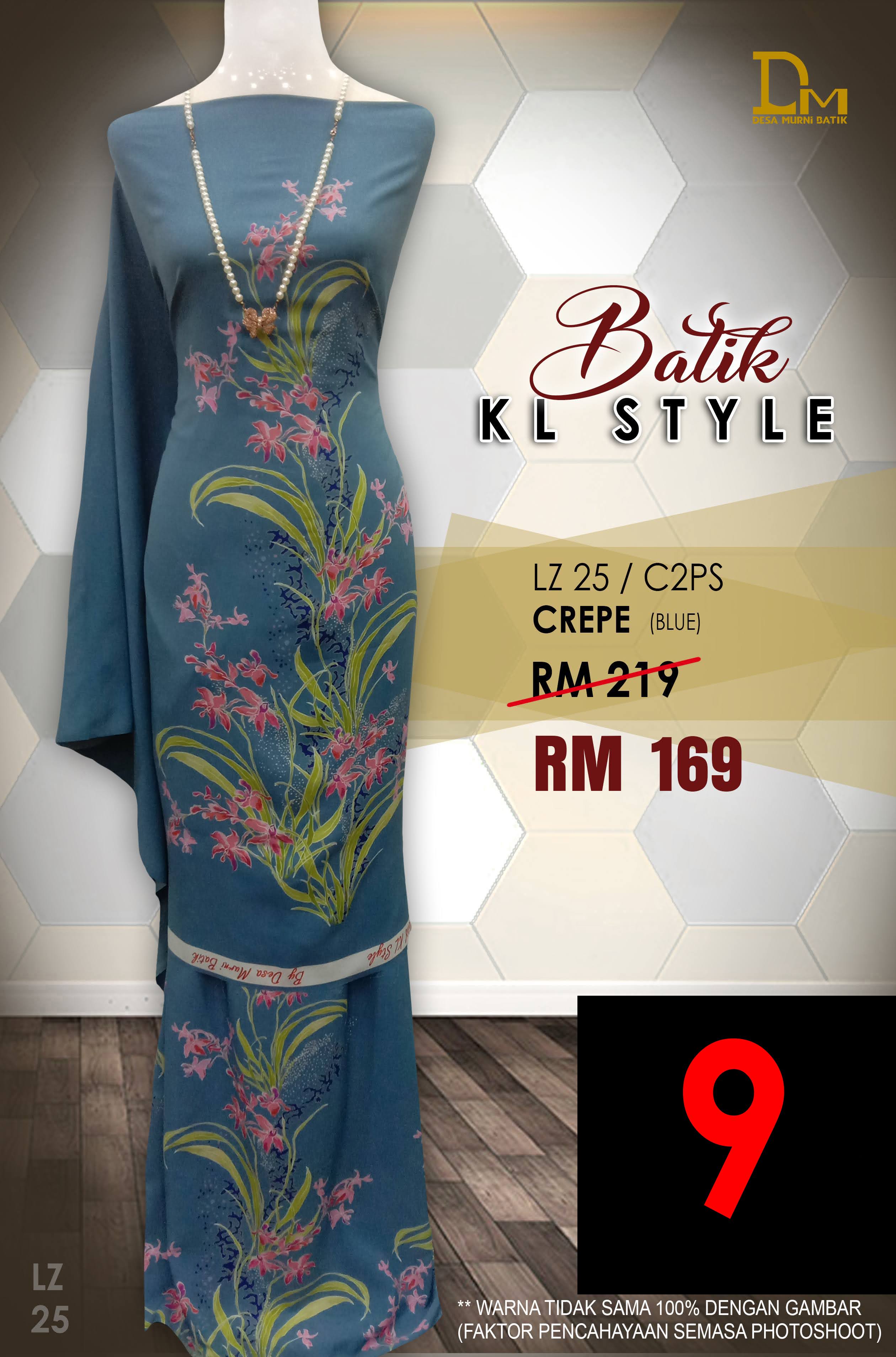 BATIK KL STYLE CREPE LZ 25 BLUE