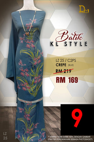 BATIK KL STYLE CREPE LZ 25 BLUE