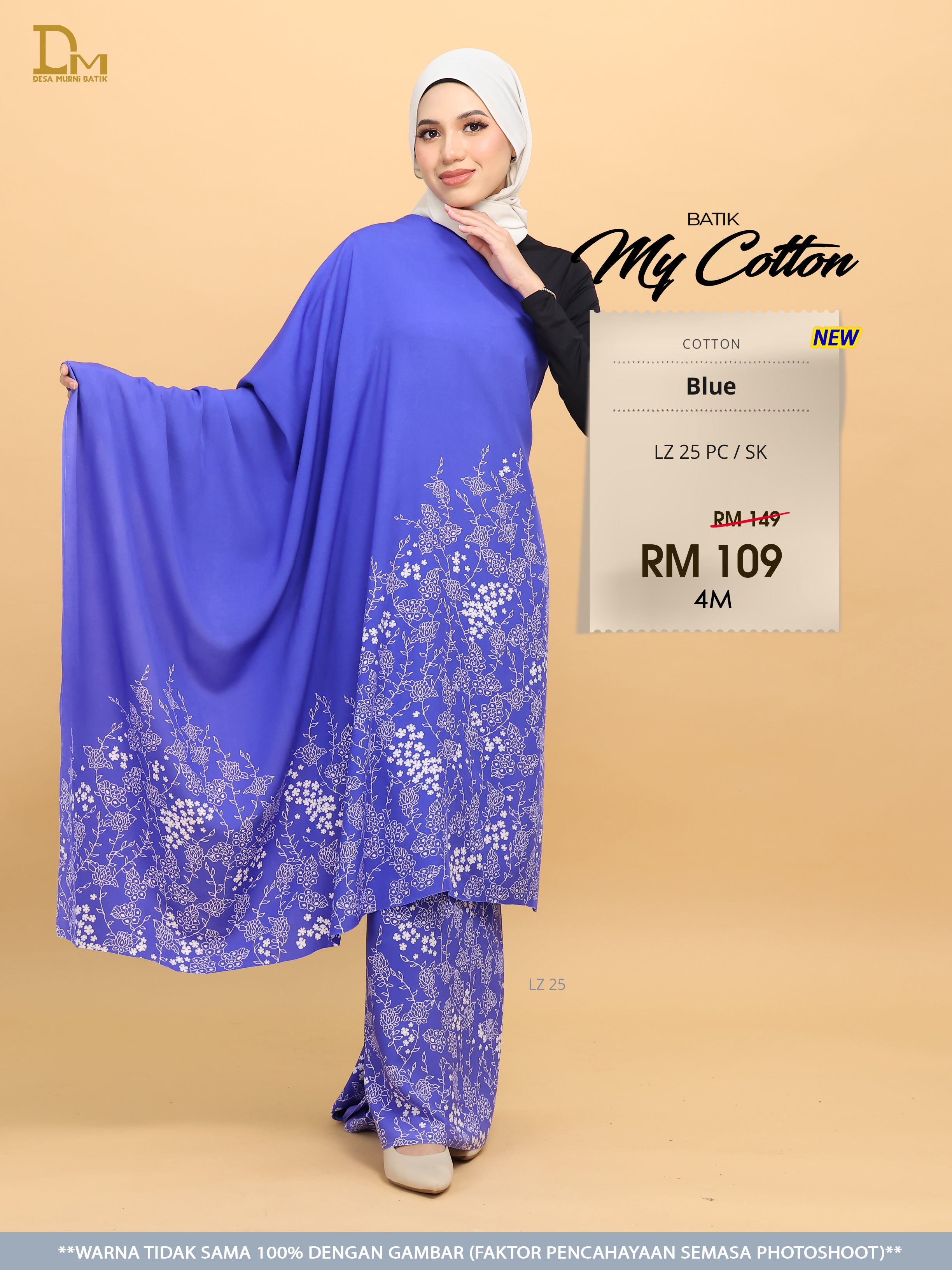BATIK MY COTTON LZ 25 PC / SK BLUE