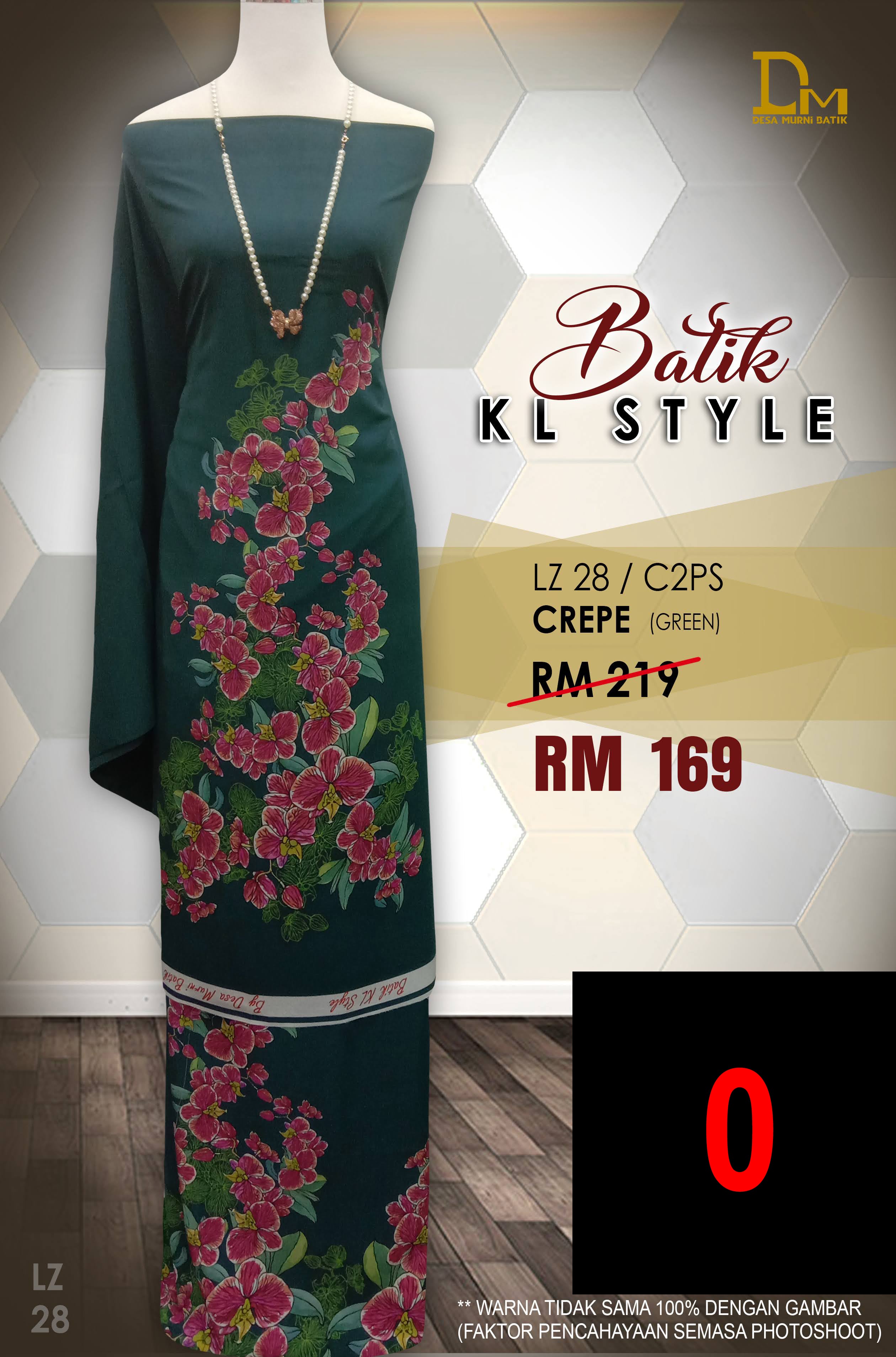 BATIK KL STYLE CREPE LZ 28 GREEN