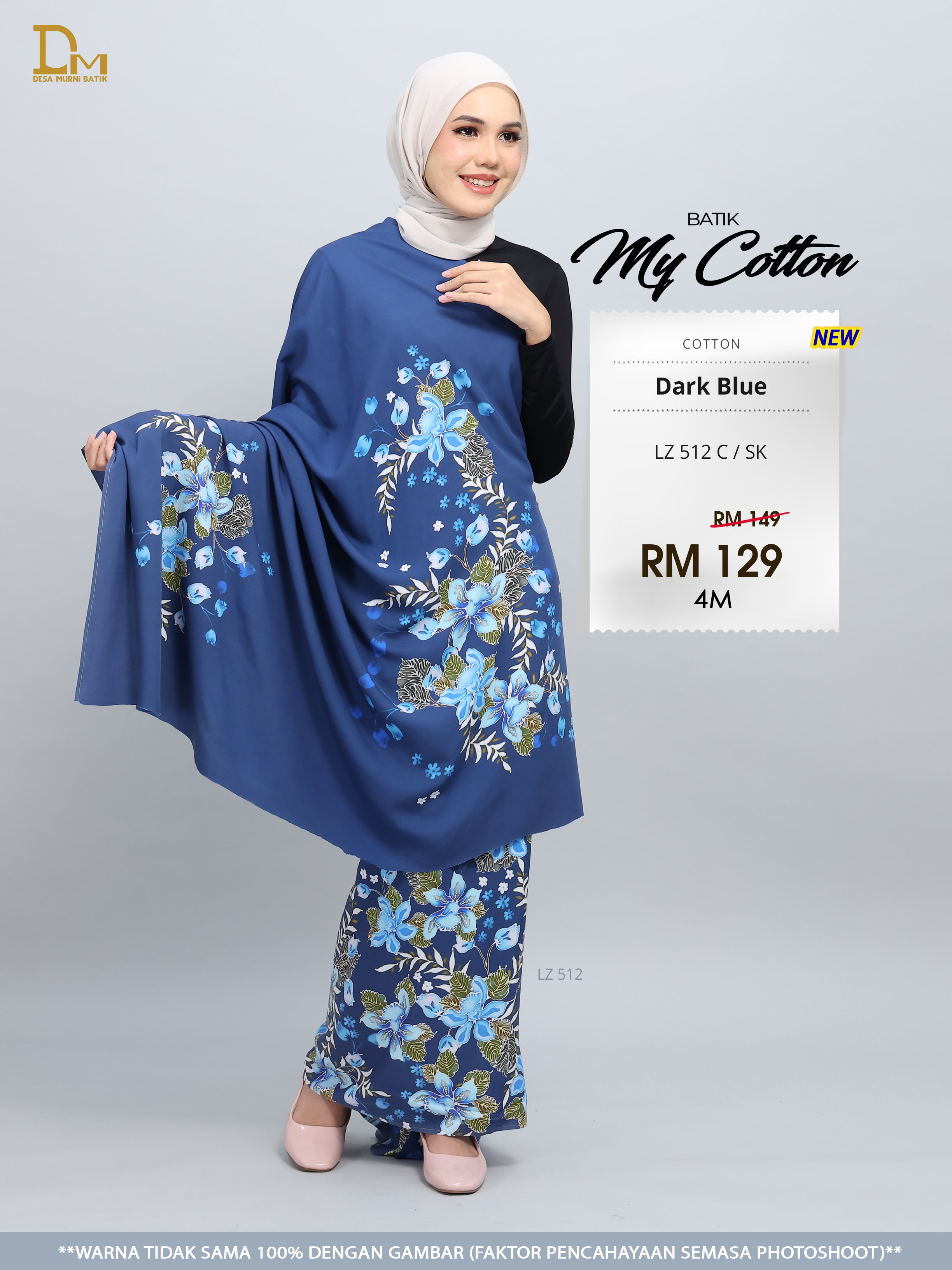 BATIK MY COTTON LZ 512 C / SK DARK BLUE