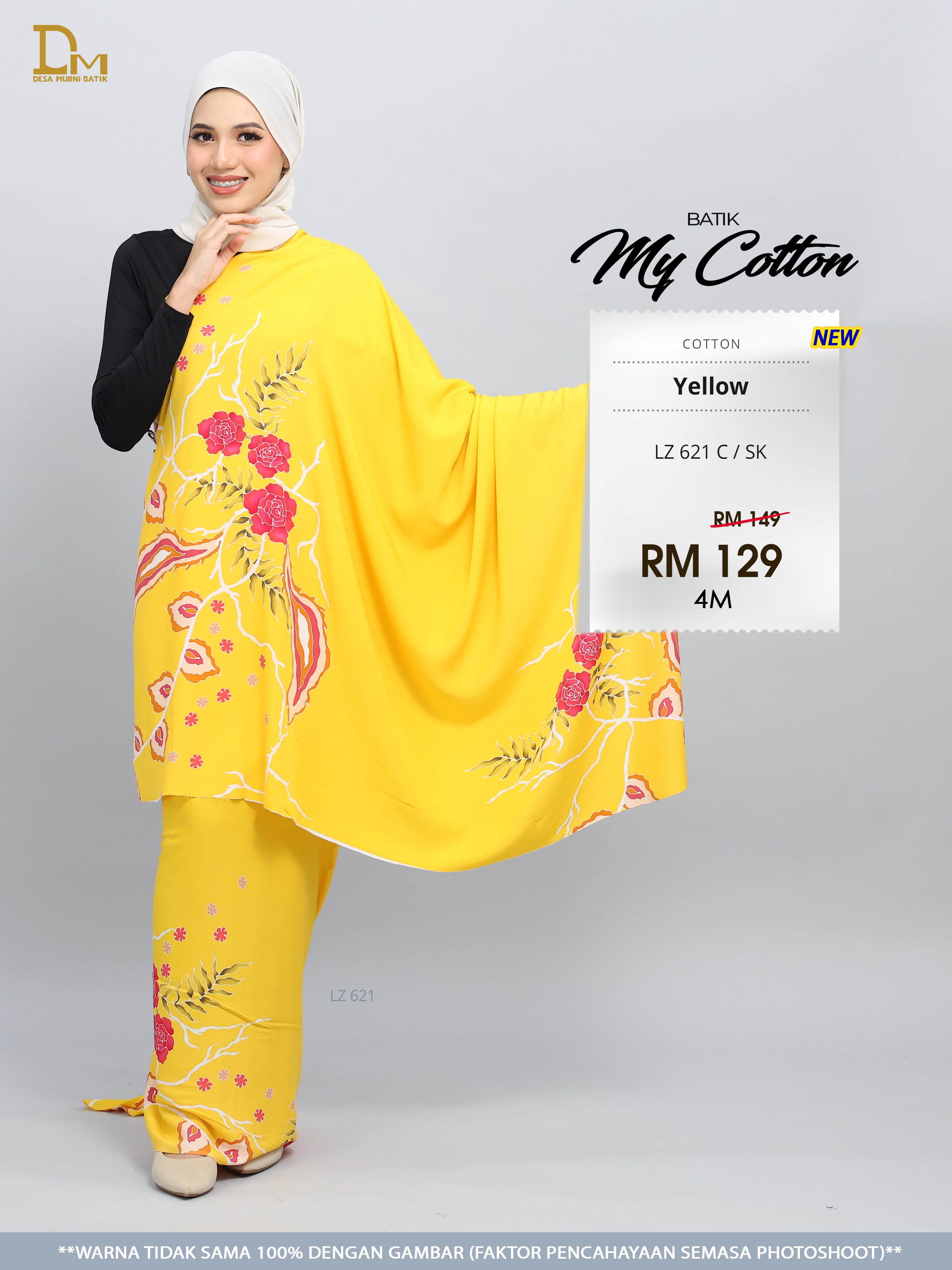 BATIK MY COTTON LZ 621 C / SK YELLOW