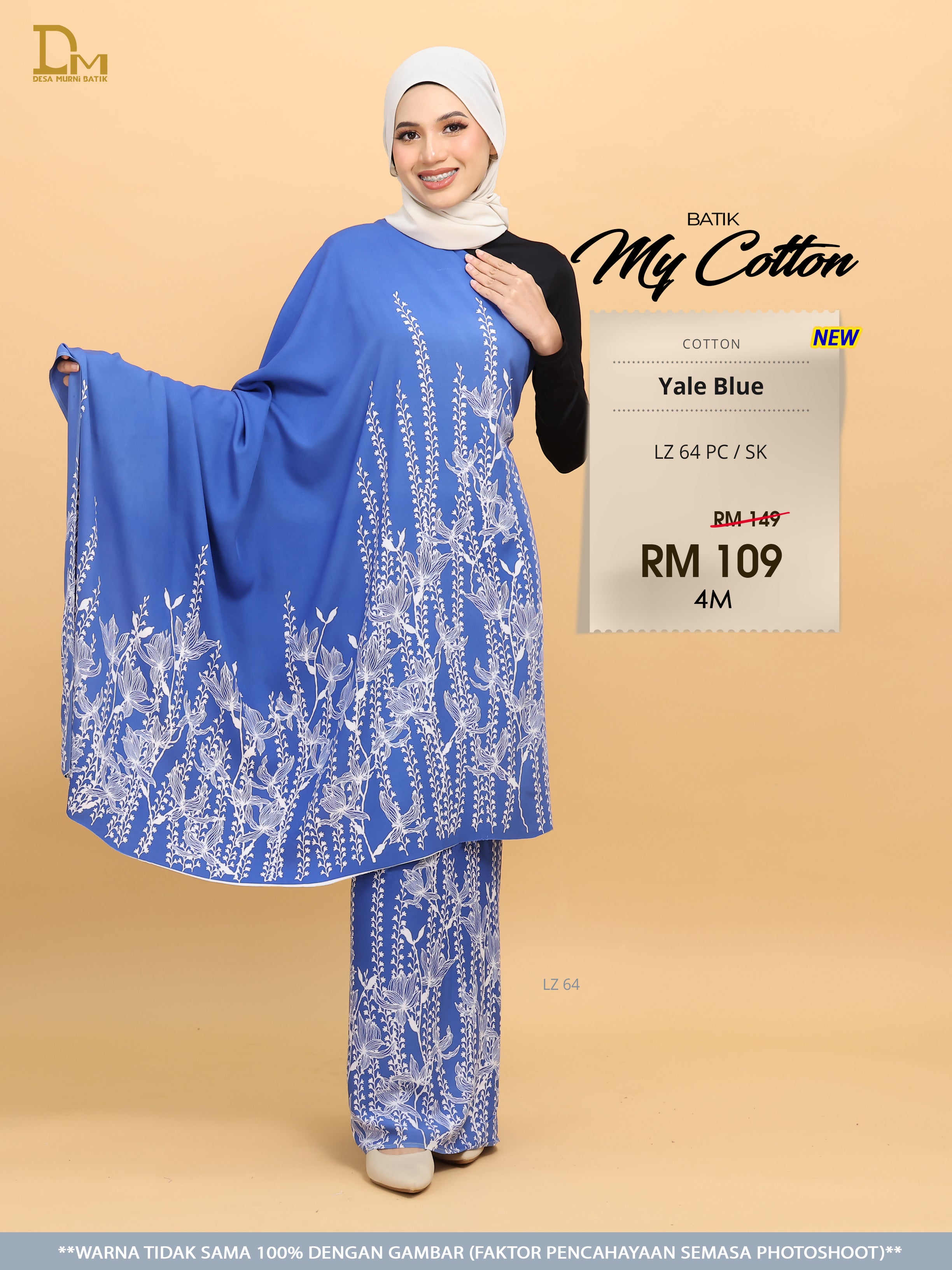 BATIK MY COTTON LZ 64 PC / SK YALE BLUE